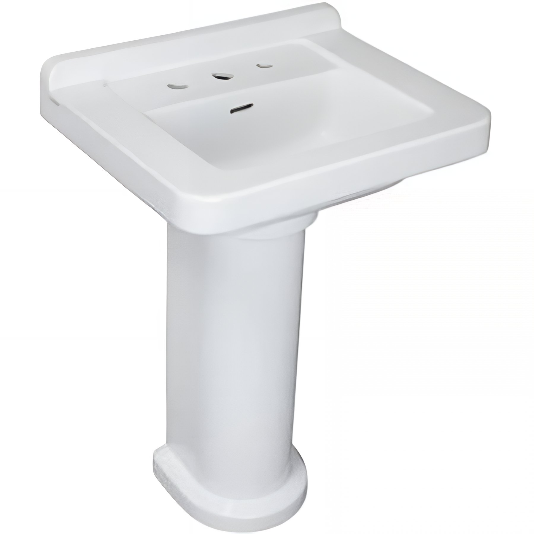 Lavabo 68cm céramique traditionnelle SANINDUSA 3 trous Vintage couleur blanc