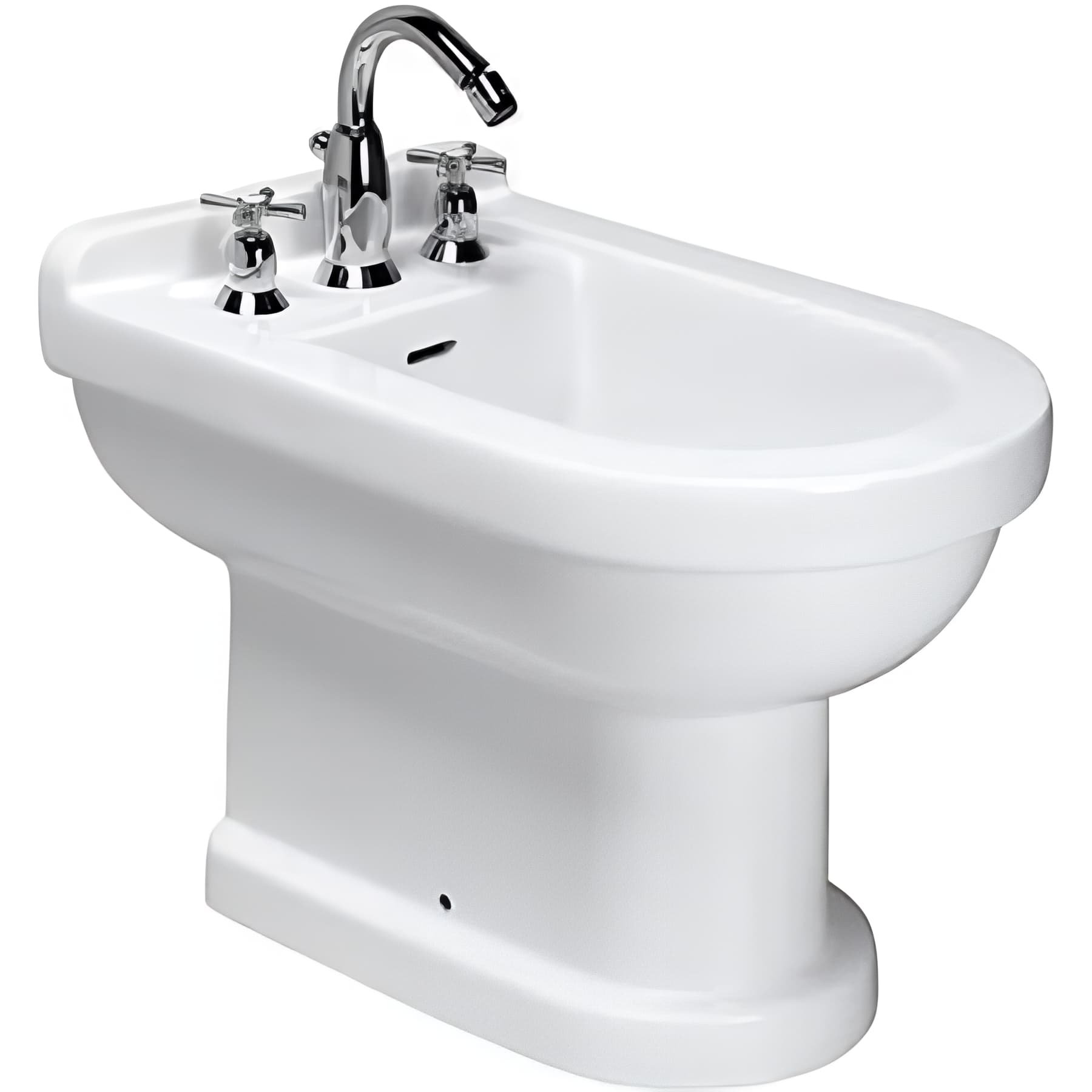 Bidet 3 trous céramique traditionnelle SANINDUSA Vintage couleur blanc    