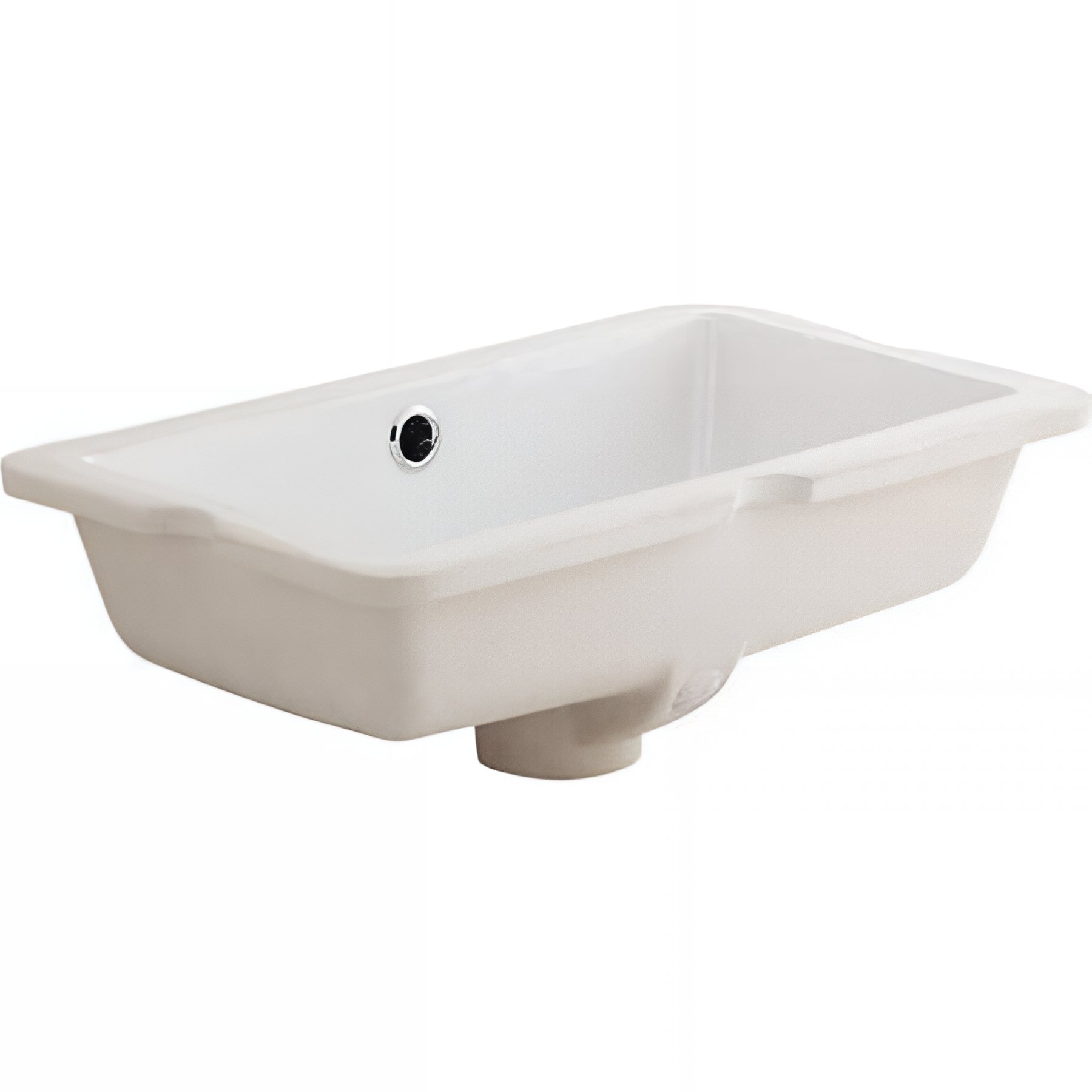 Vasque céramique traditionnelle SANINDUSA a encastrer par dessous mini agres 44x26 couleur blanc