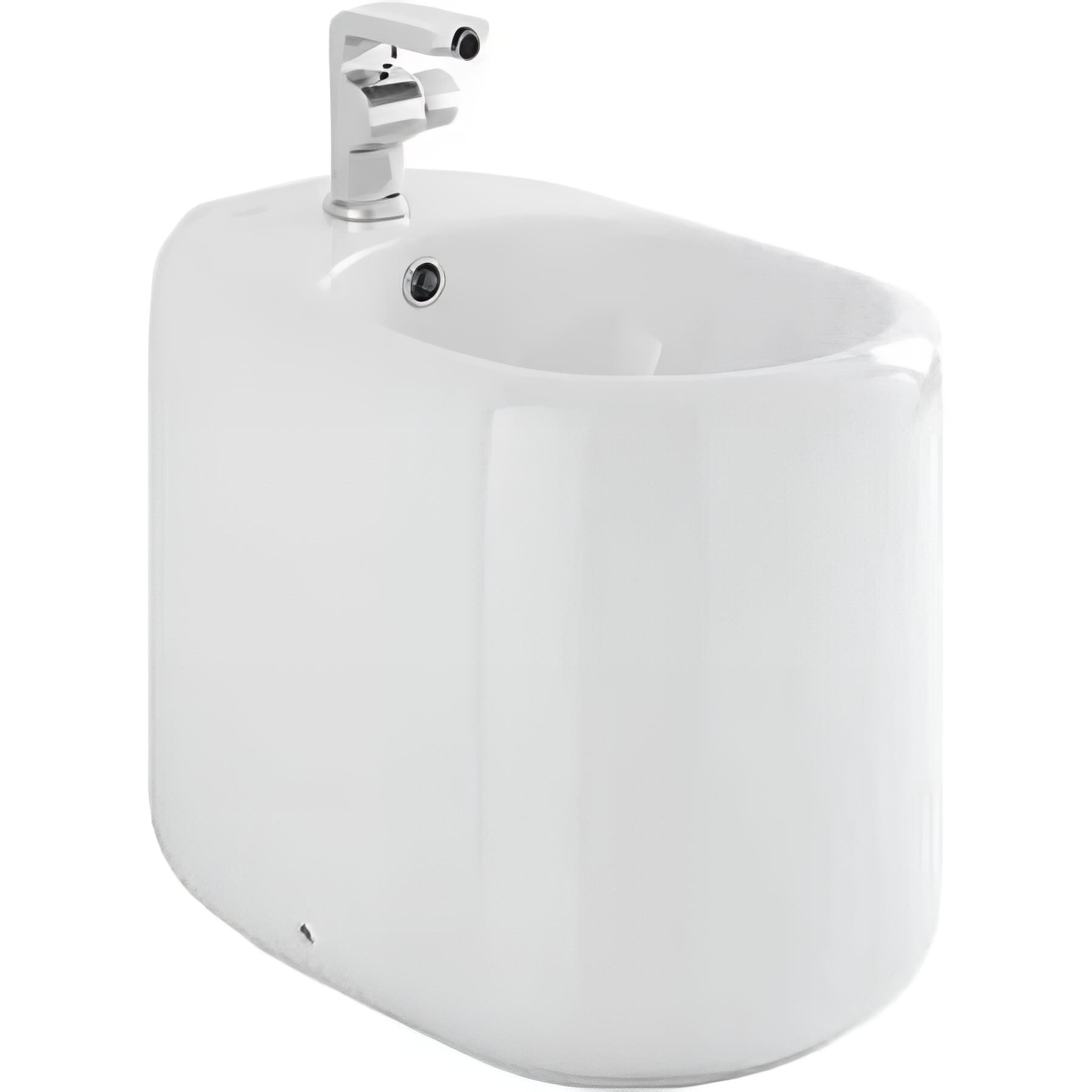 Bidet Status céramique traditionnelle SANINDUSA a poser au sol couleur blanc
