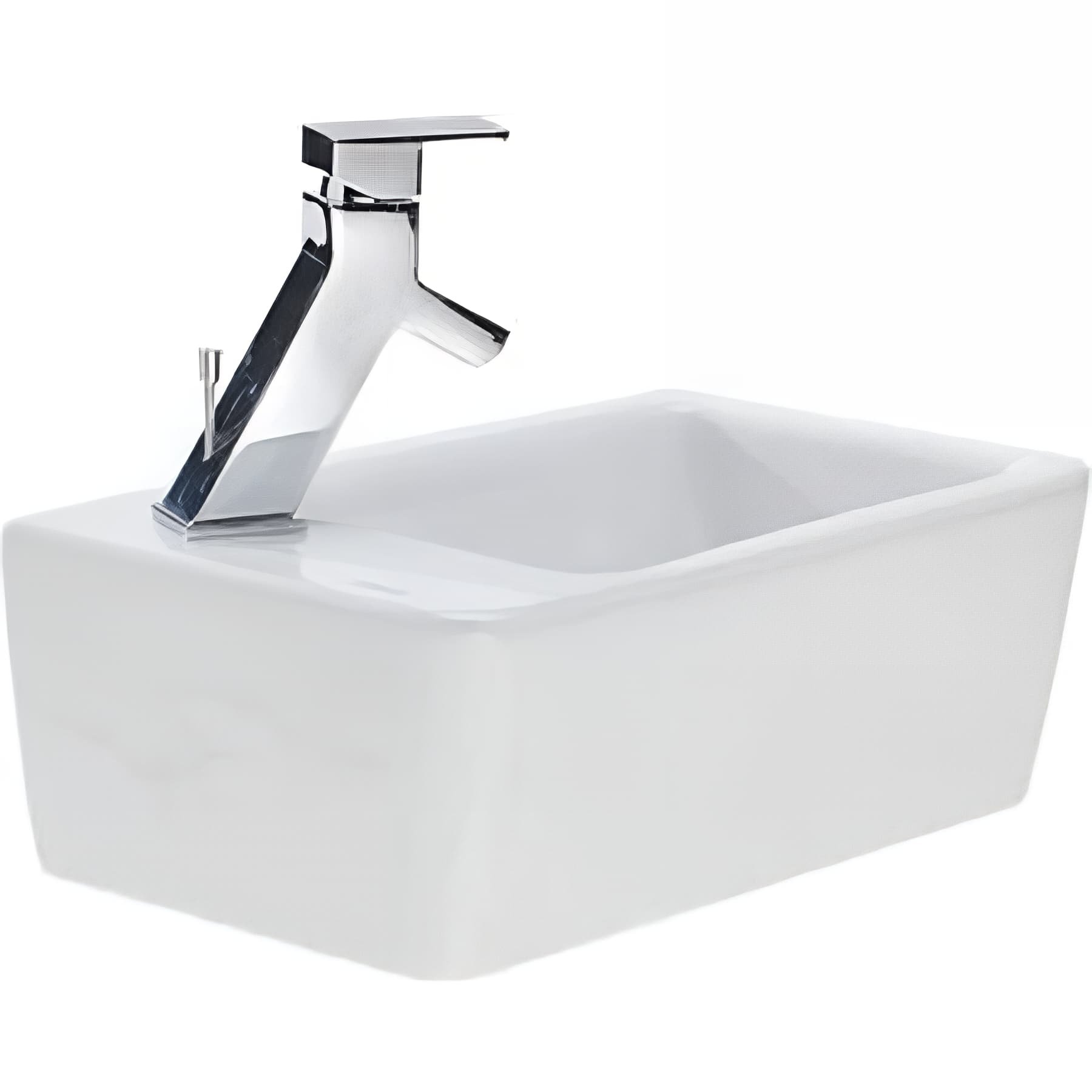 Lavabo suspendu céramique traditionnelle SANINDUSA 40x25x15 Advance couleur blanc