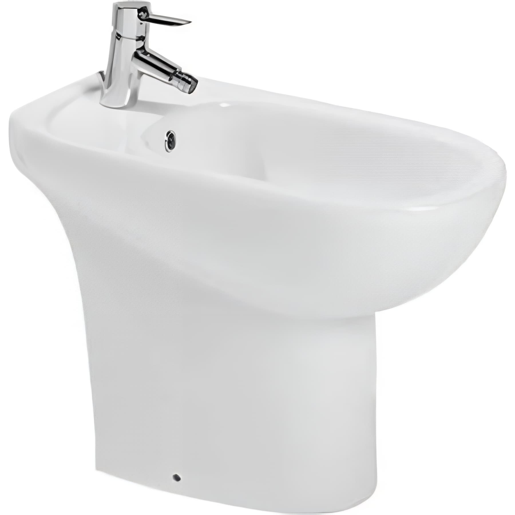 Bidet céramique traditionnelle SANINDUSA a poser au sol Proget Confort couleur blanc   