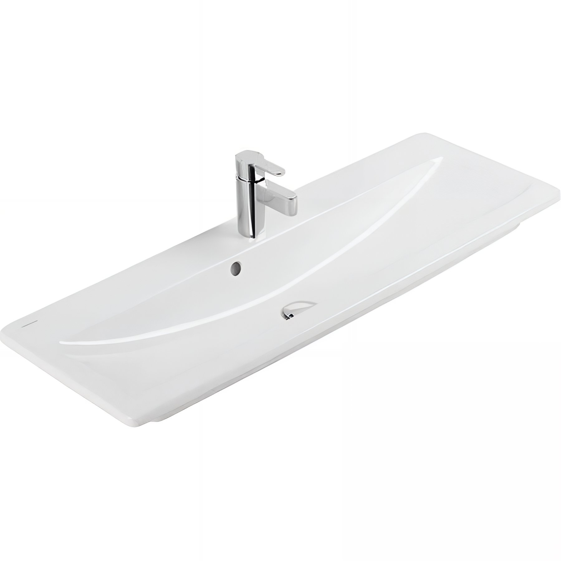 Lavabo a encastrer céramique traditionnelle SANINDUSA 63 Look couleur blanc