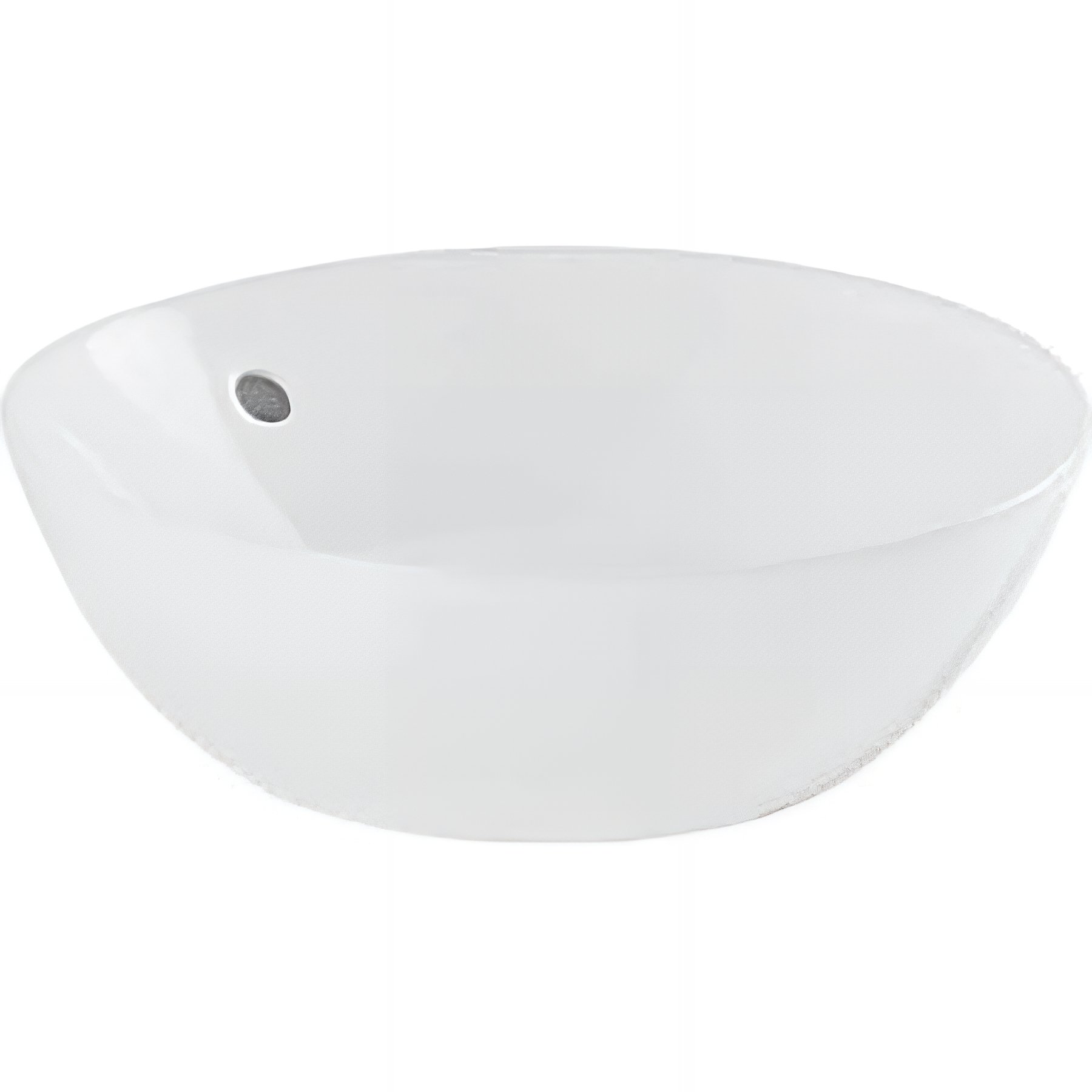 Vasque céramique traditionnelle SANINDUSA ronde a poser sur plan D38 Sanlife couleur blanc
