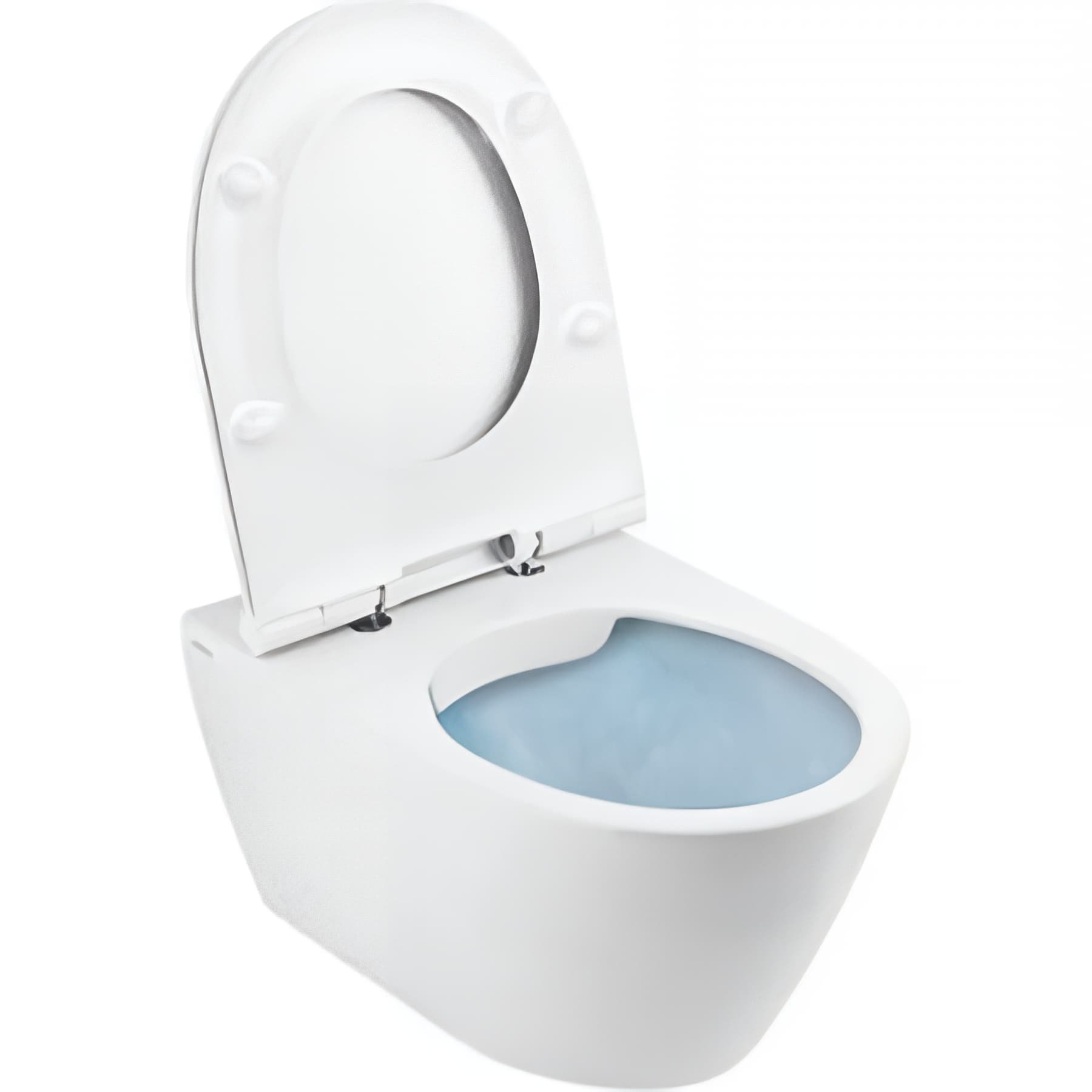 Pack WC suspendu Rimflush 56 Sanlife couleur blanc céramique traditionnelle SANINDUSA avec abattant