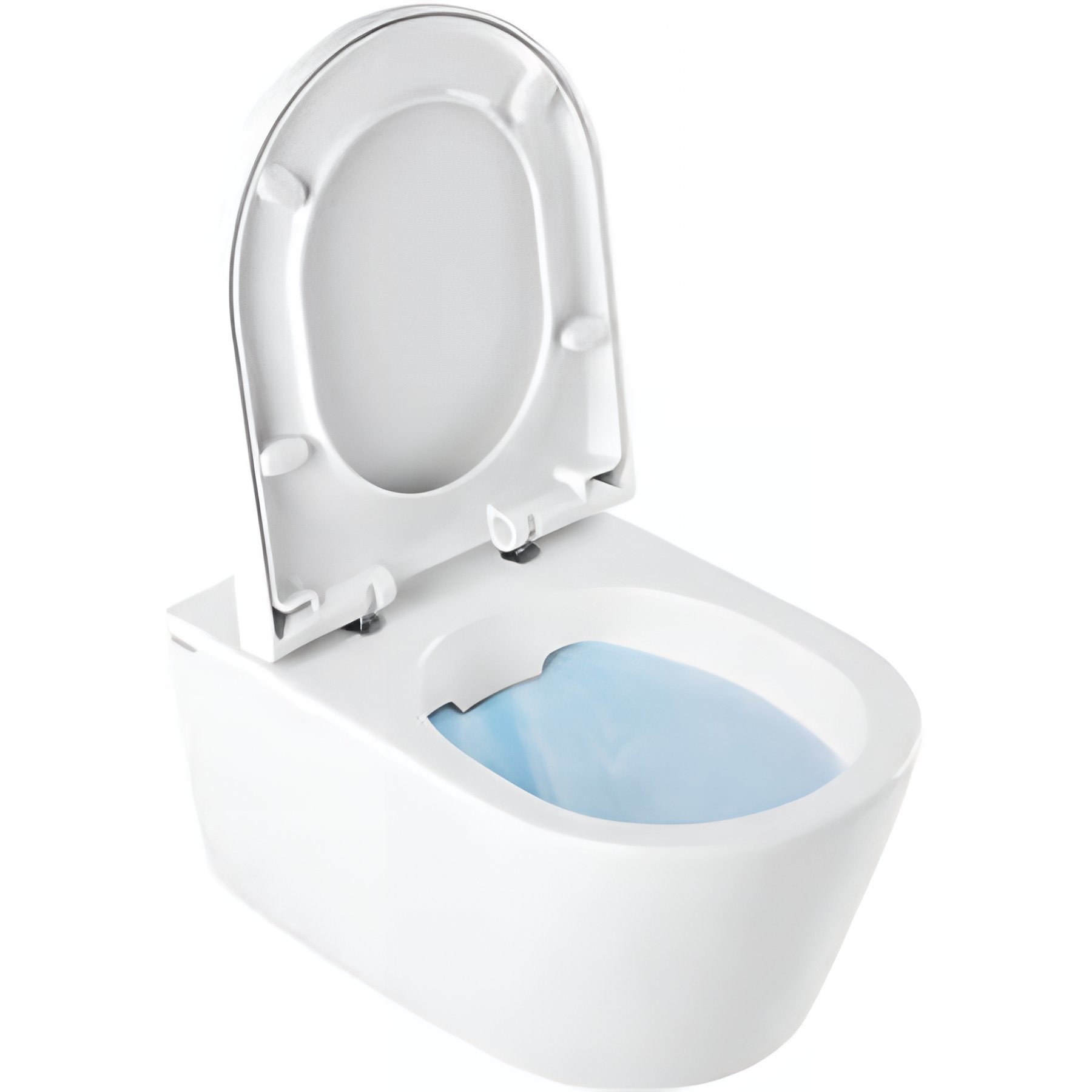 Pack WC suspendu céramique traditionnelle SANINDUSA rimflush UrbY 52 couleur blanc abattant slow close frein de chute  