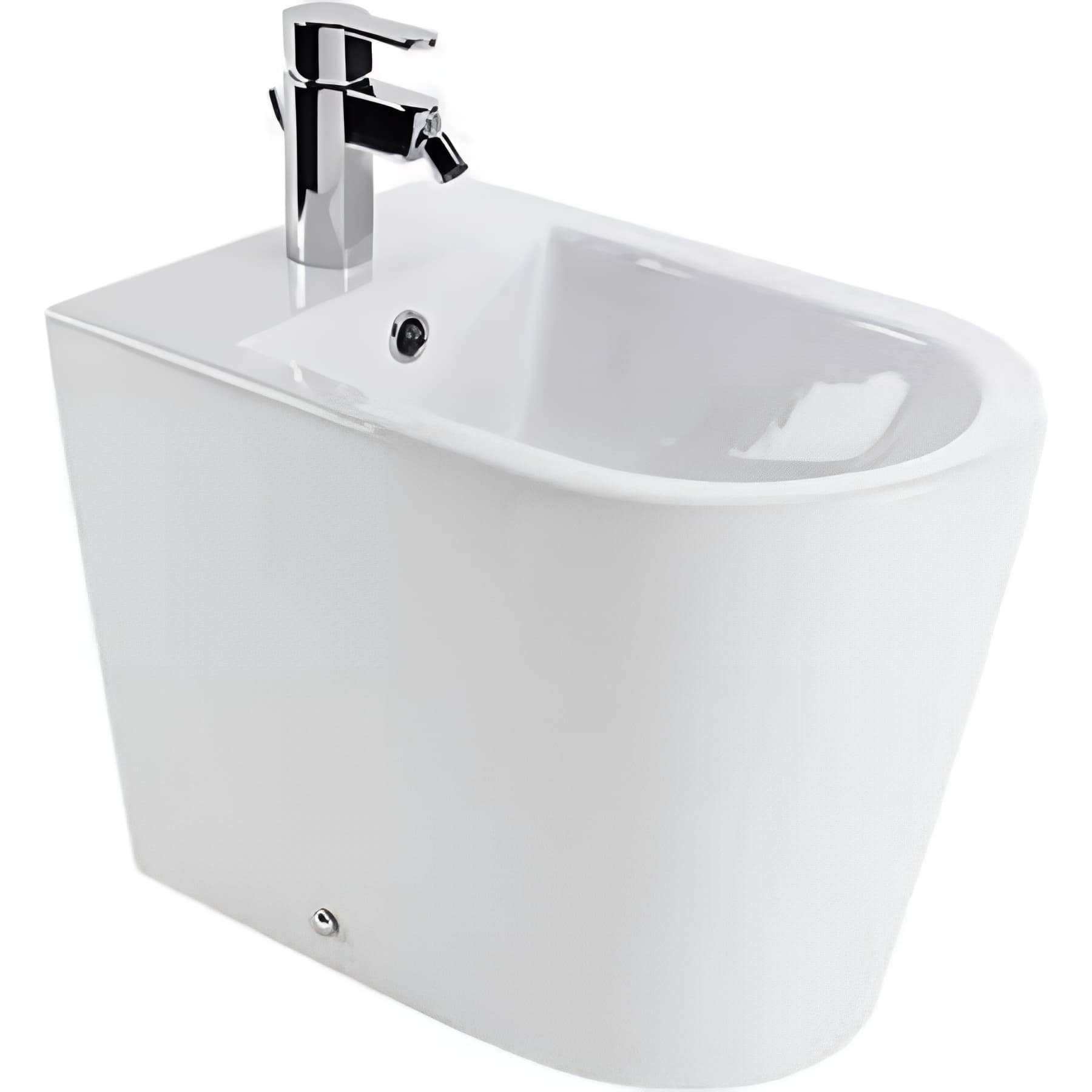 Bidet UrbY Plus céramique traditionnelle SANINDUSA a poser au sol couleur blanc