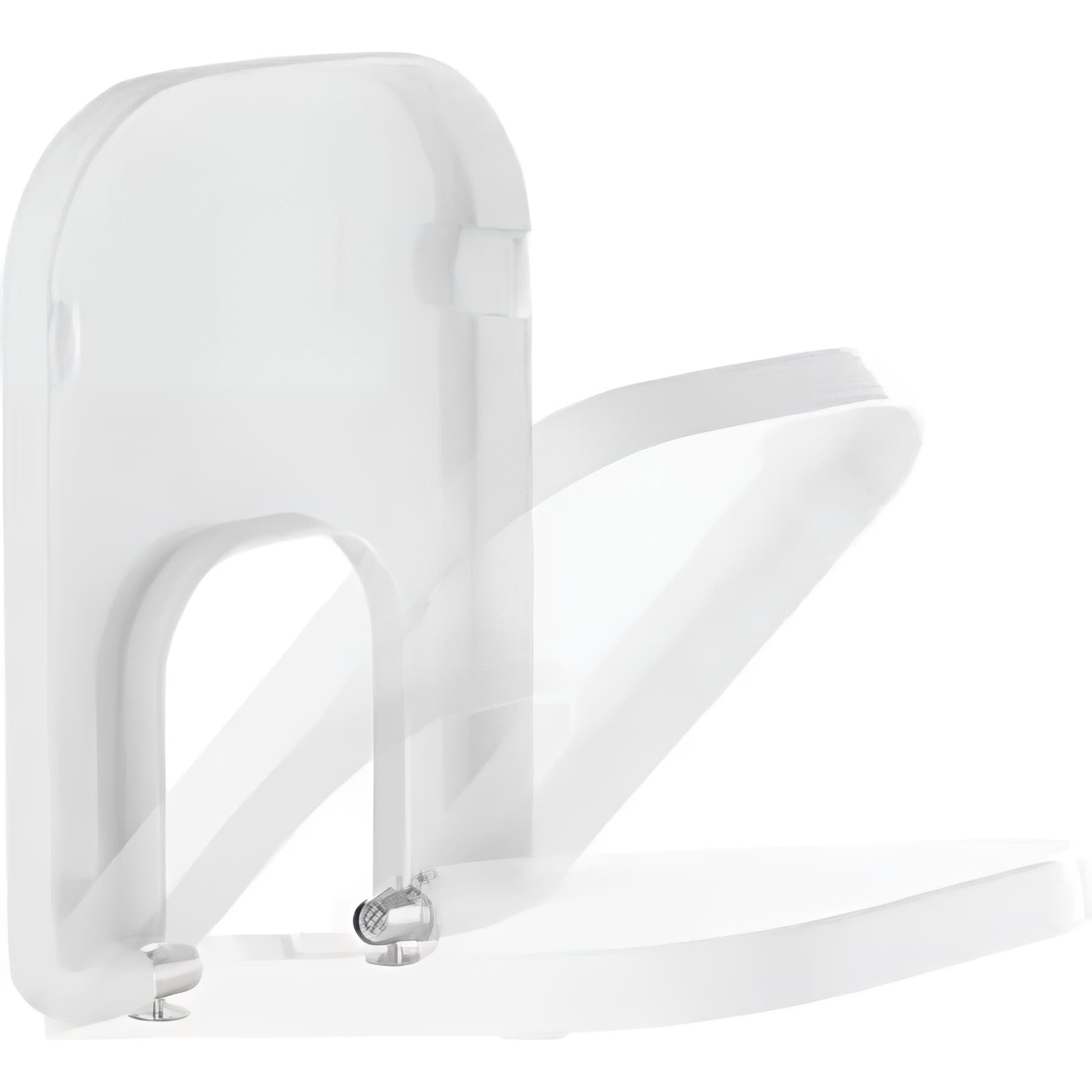 Abattant WC déclipsable slow close frein de chute pour Bidet céramique traditionnelle SANINDUSA Look a poser au sol couleur blanc