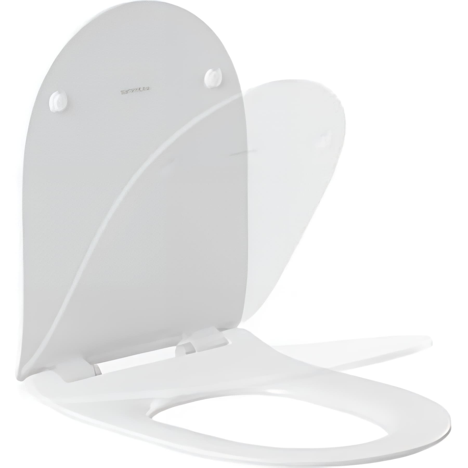 Abattant WC extra plat Sanibold easyclip slow close frein de chute couleur blanc et chrome