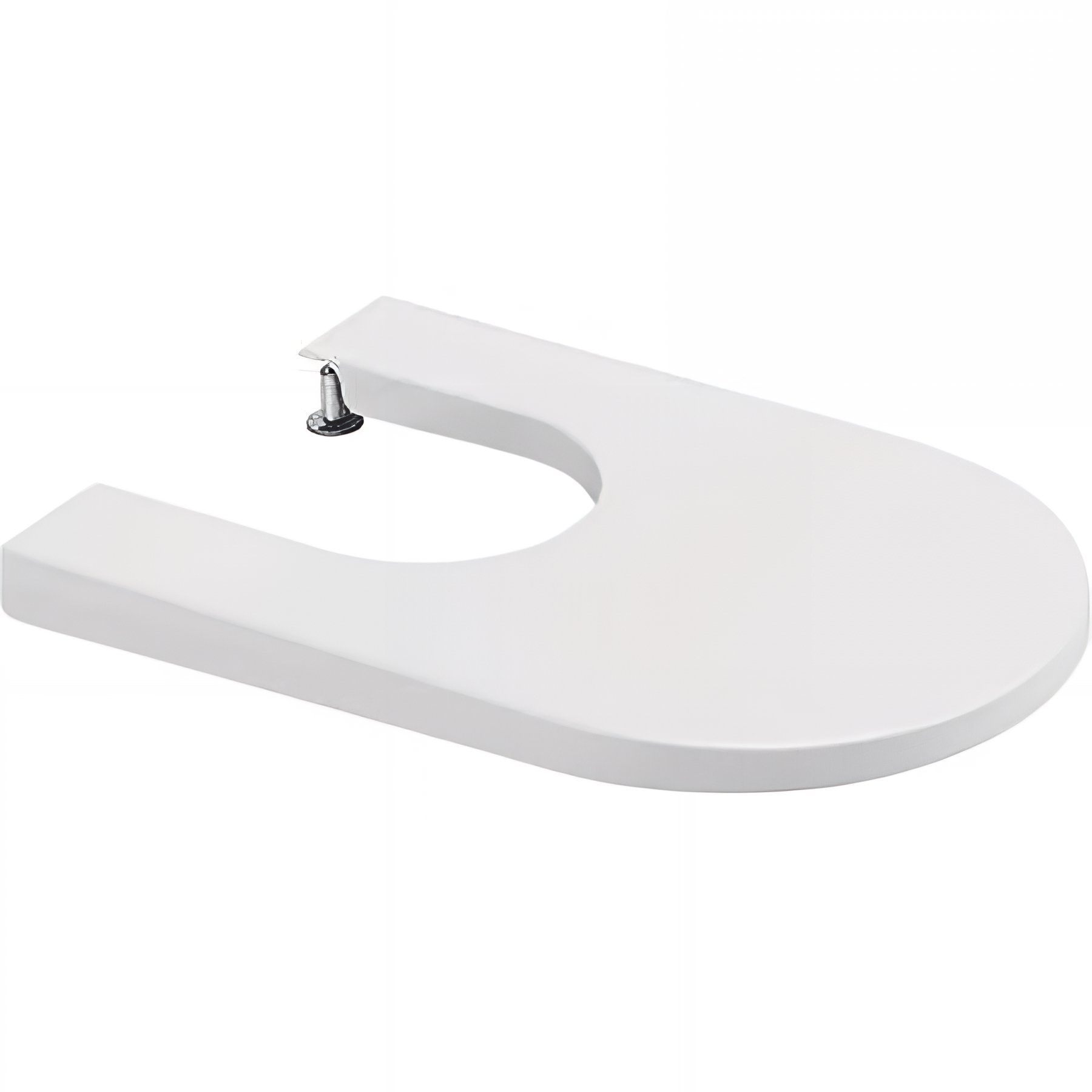 Abattant pour Bidet UrbY céramique traditionnelle SANINDUSA a poser au sol chrome couleur blanc