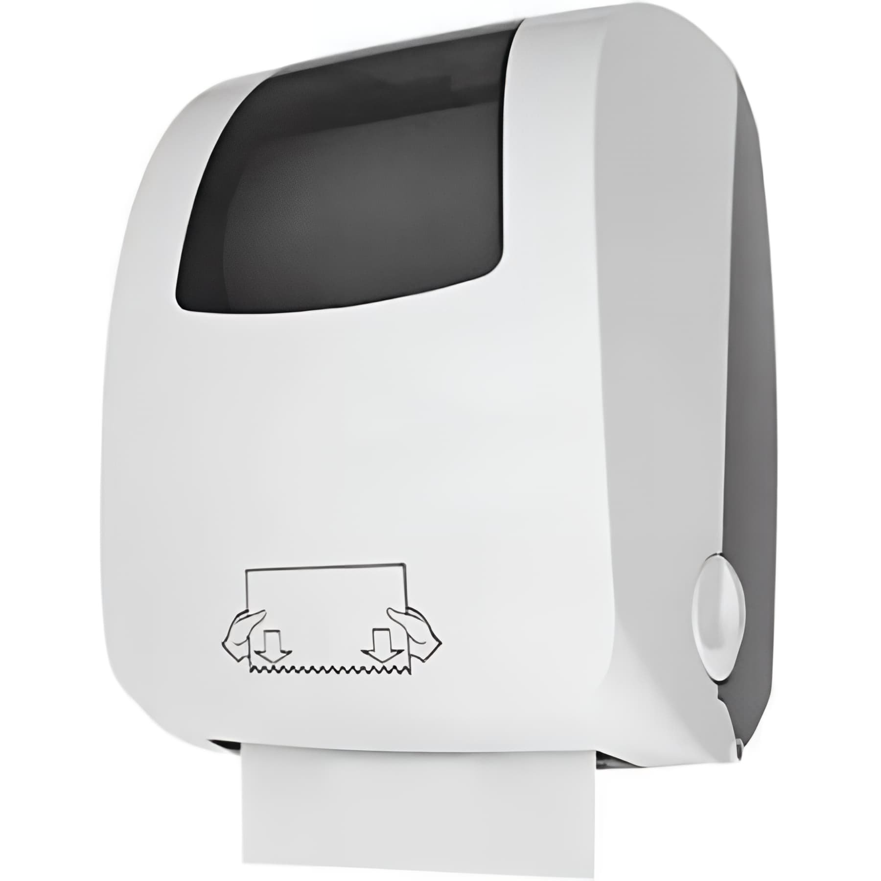 Distributeur papier-mains professionnel pour sanitaire public couleur blanc