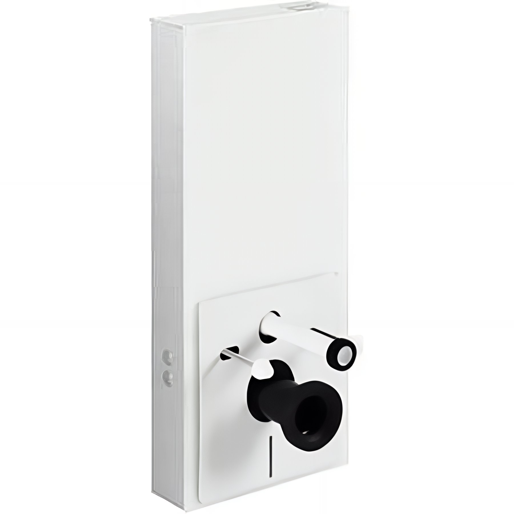 Panneau acrylique SANGLASS WALL avec réservoir 3/6L pour Cuvette de WC suspendue couleur blanc/chrome