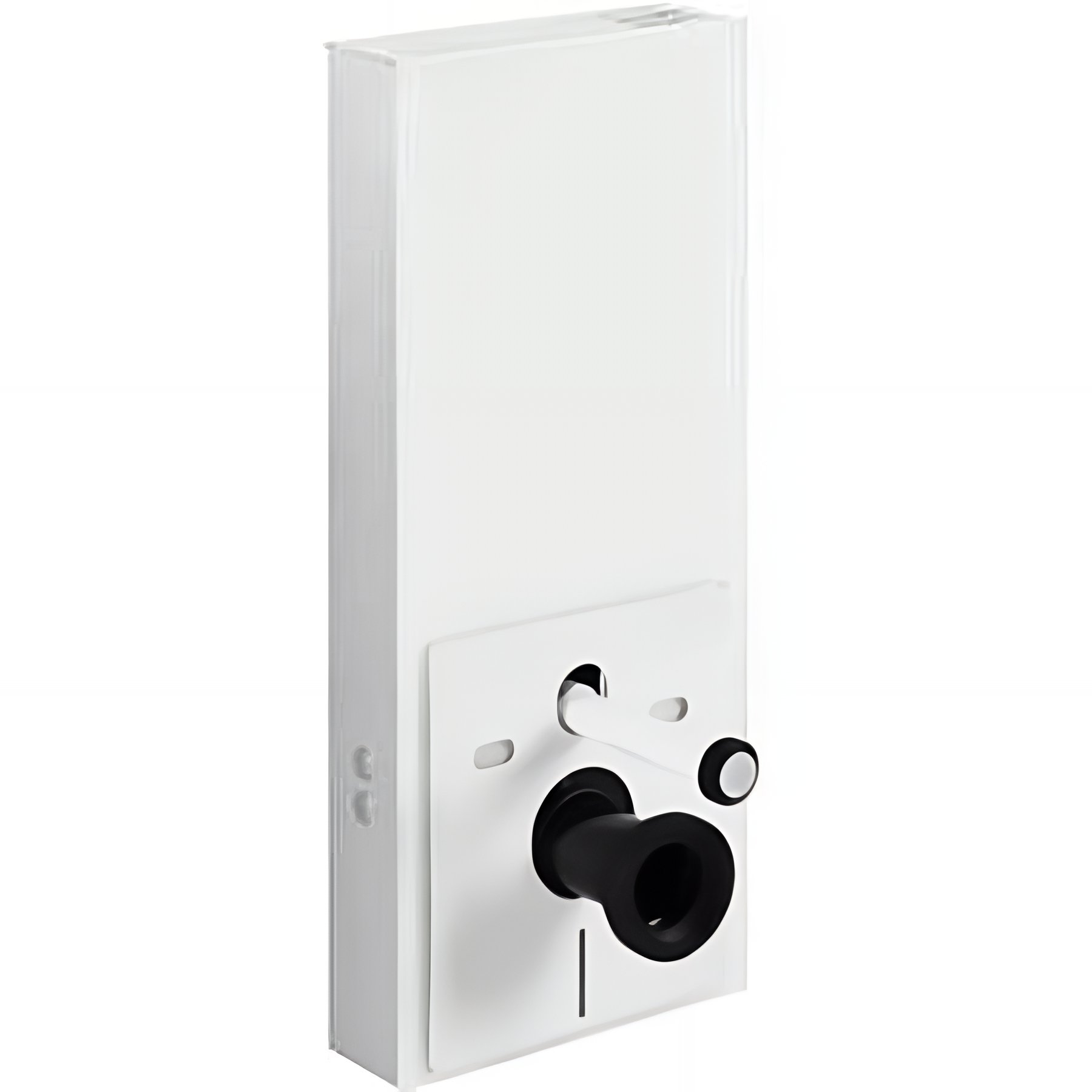 Panneau acrylique SANGLASS avec réservoir 3/6L pour Cuvette de WC céramique traditionnelle SANINDUSA simple couleur blanc/chrome