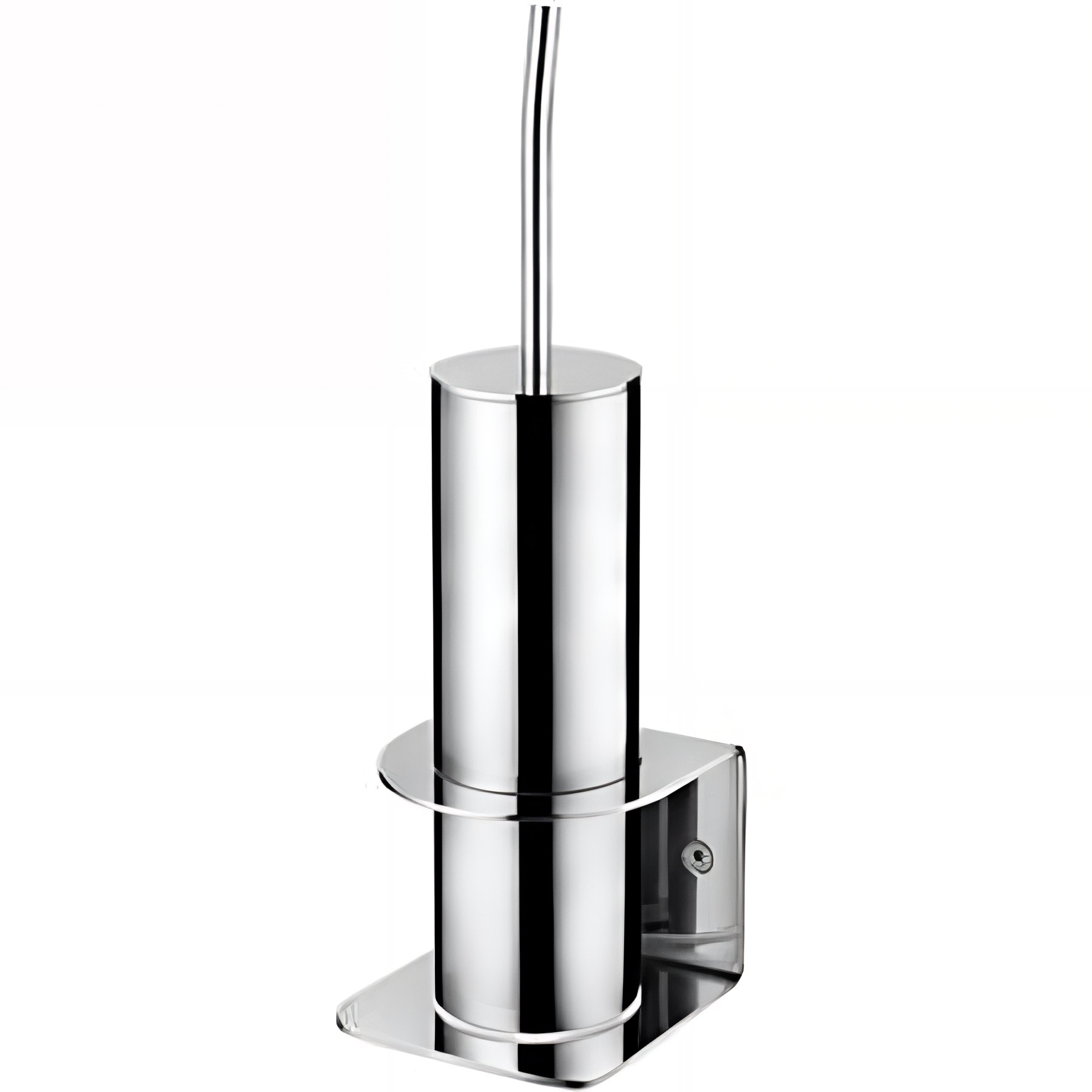 Porte balayette WC SANINDUSA WC avec support mur Arc chrome/inox