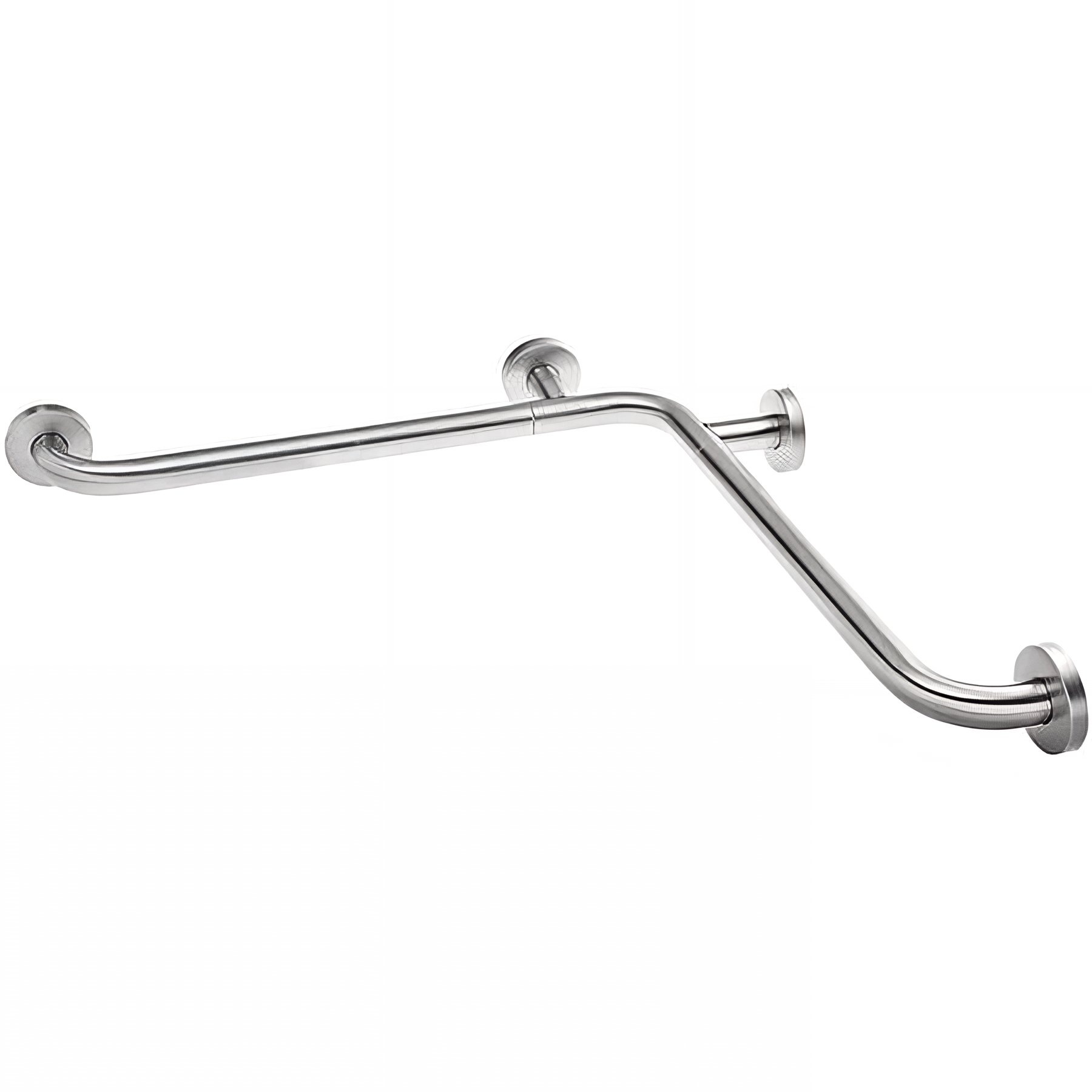 Barre de relèvement 70x70 PMR normes handicapé SANINDUSA New WC Care inox brosse