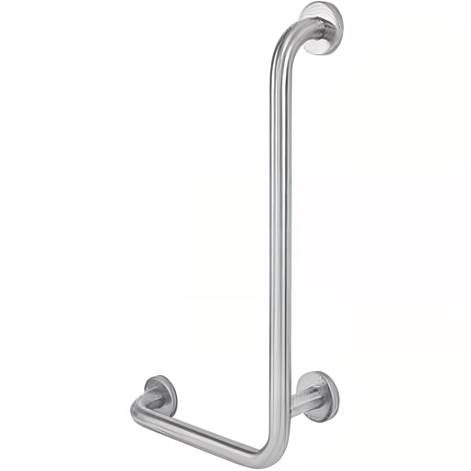 Barre d´appui coudée angle 90º droit PMR normes handicapé SANINDUSA New WC Care inox brosse