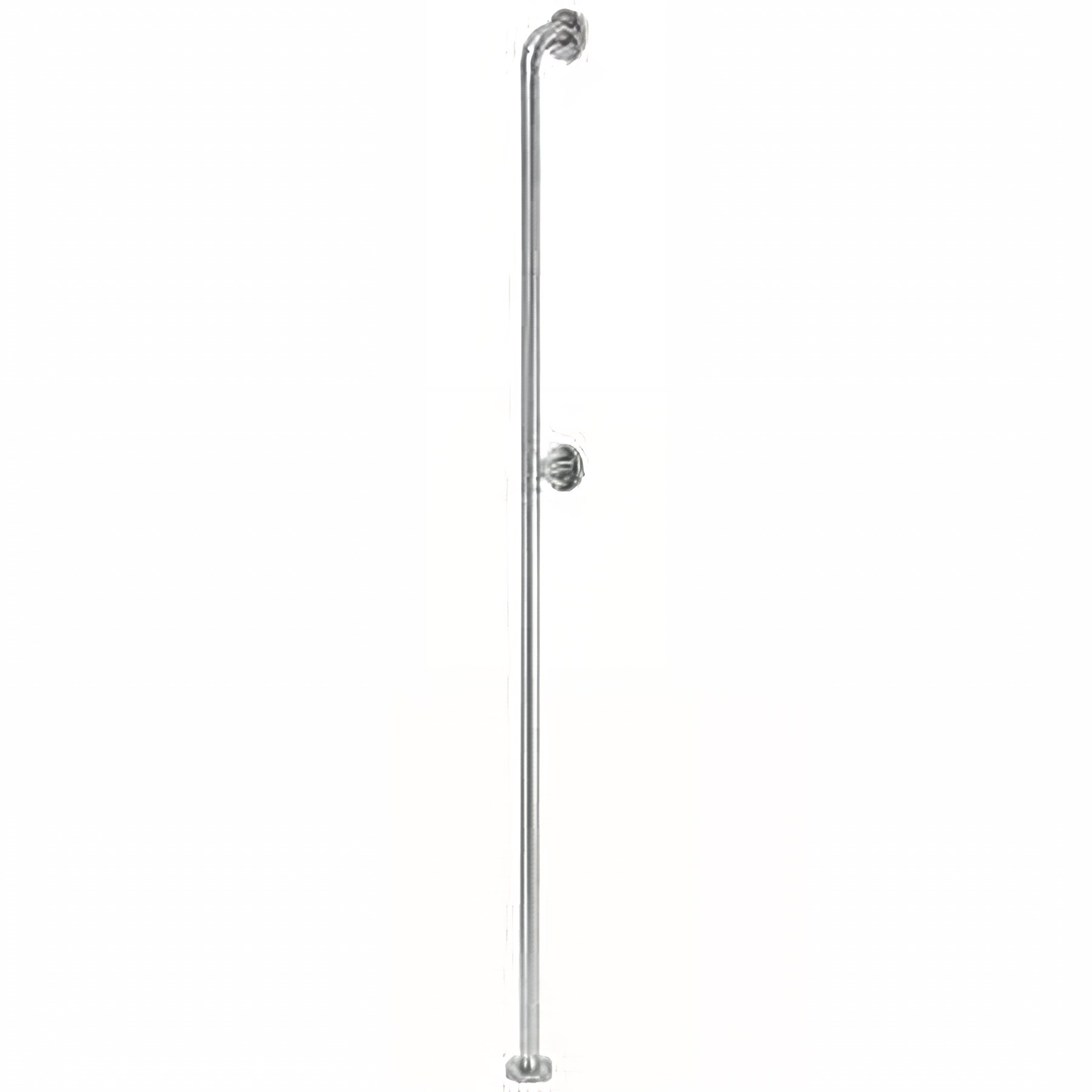 Barre de relèvement 180 mur/sol PMR normes handicapé SANINDUSA New WC Care inox brosse