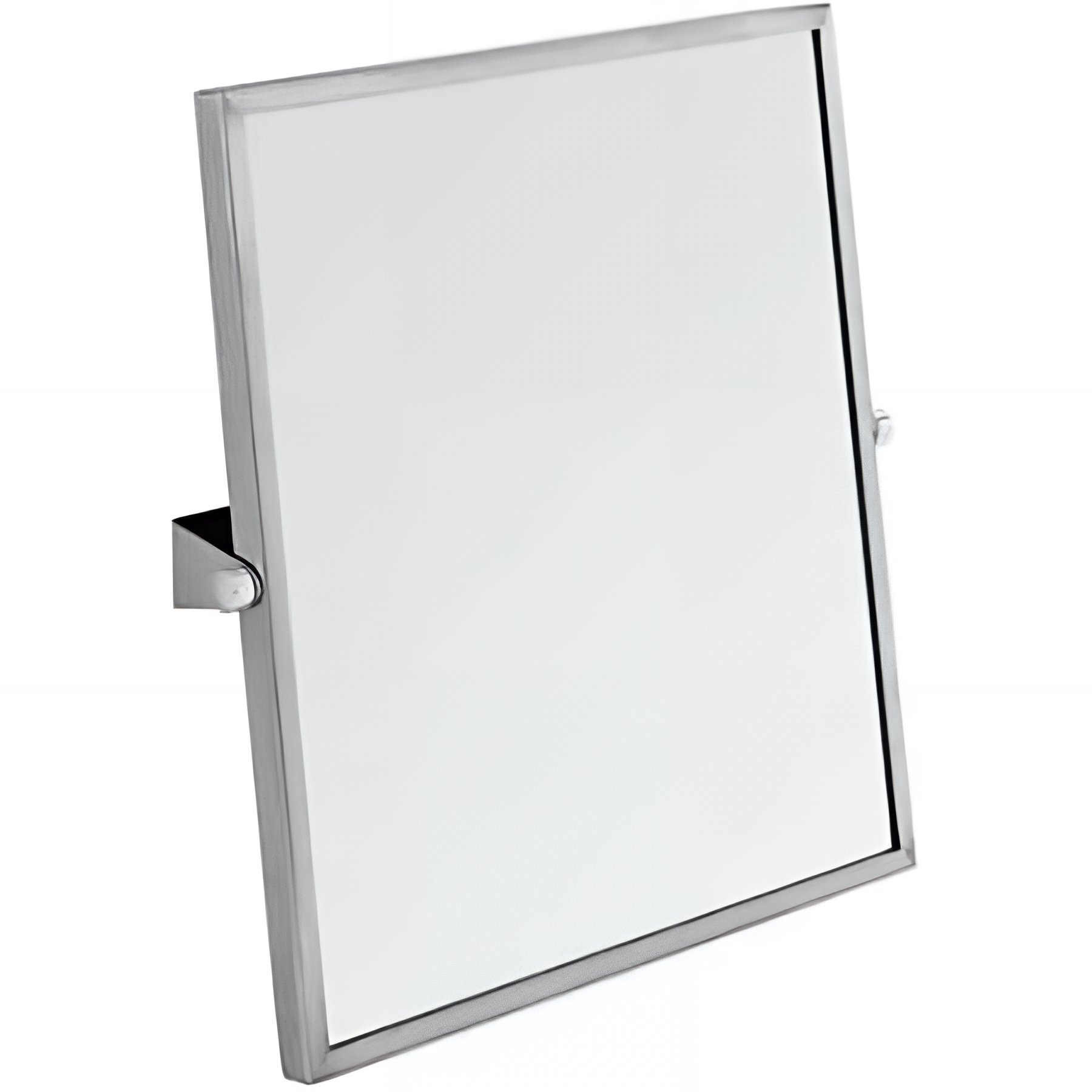 Miroir de salle de bain PMR normes handicapé SANINDUSA inclinaison réglable New WC Care 60x65 cadre inox brossé   