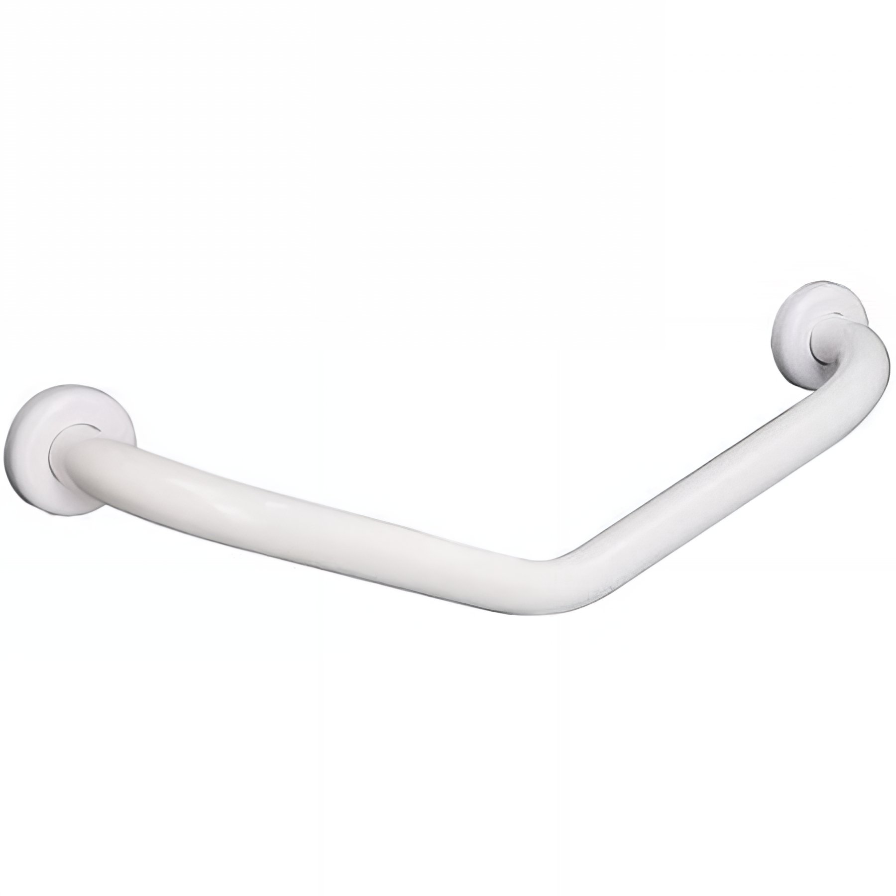 Barre de relèvement PMR normes handicapé SANINDUSA d'angle 45º couleur blanc