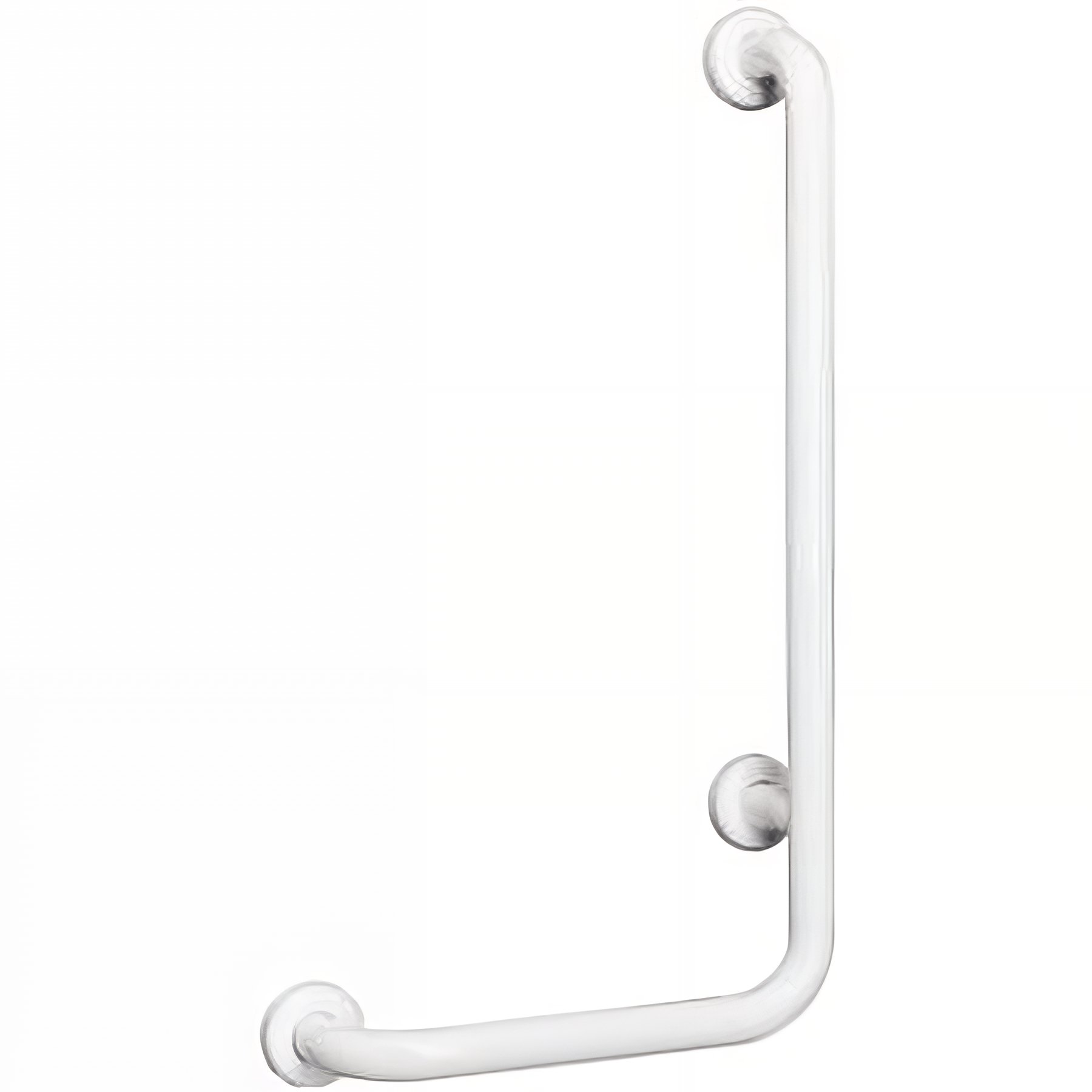 Barre de relèvement en angle 3 appuis droit pour PMR normes handicapé SANINDUSA couleur blanc