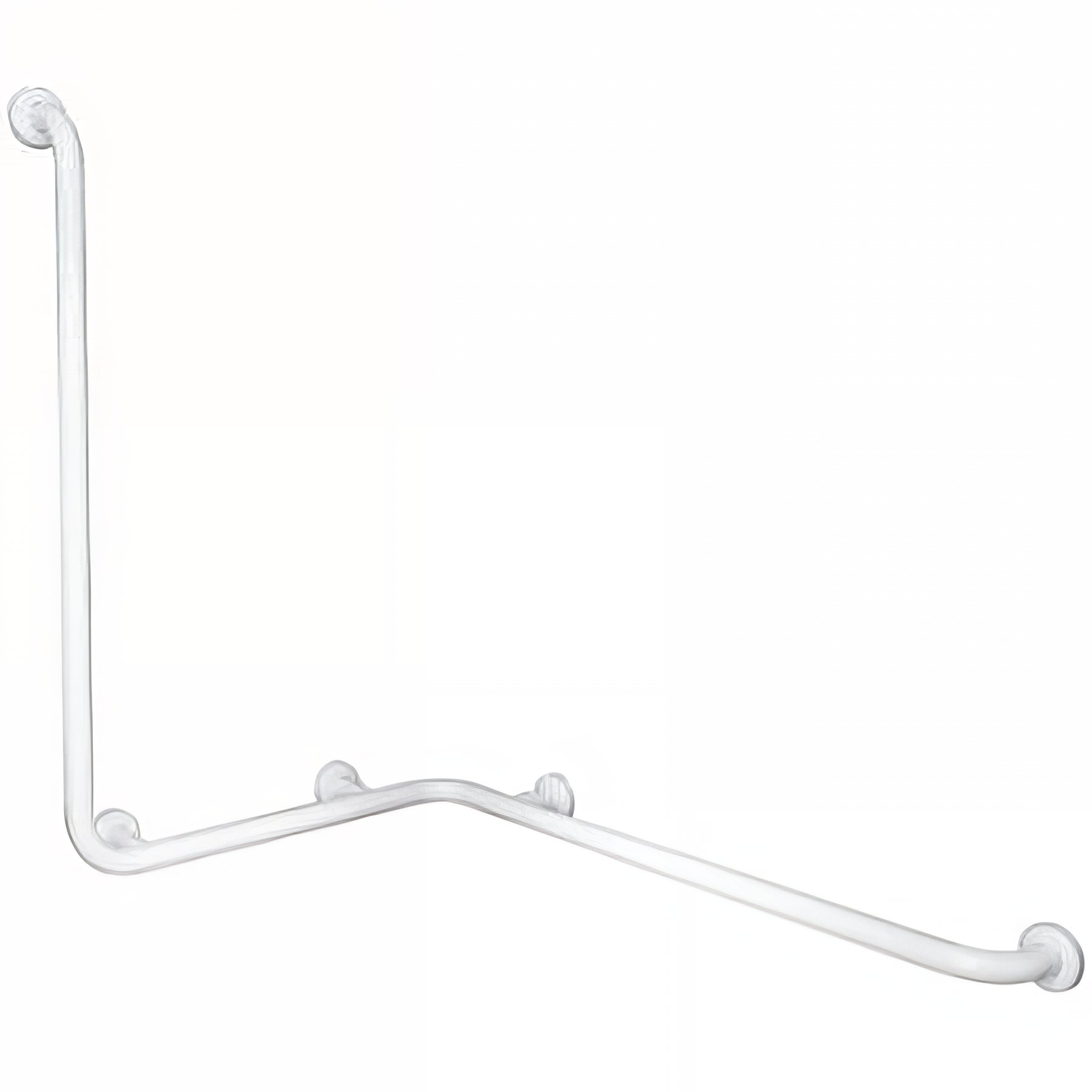 Barre de relèvement d'angle 107x67x78 gauche pour PMR normes handicapé SANINDUSA couleur blanc
