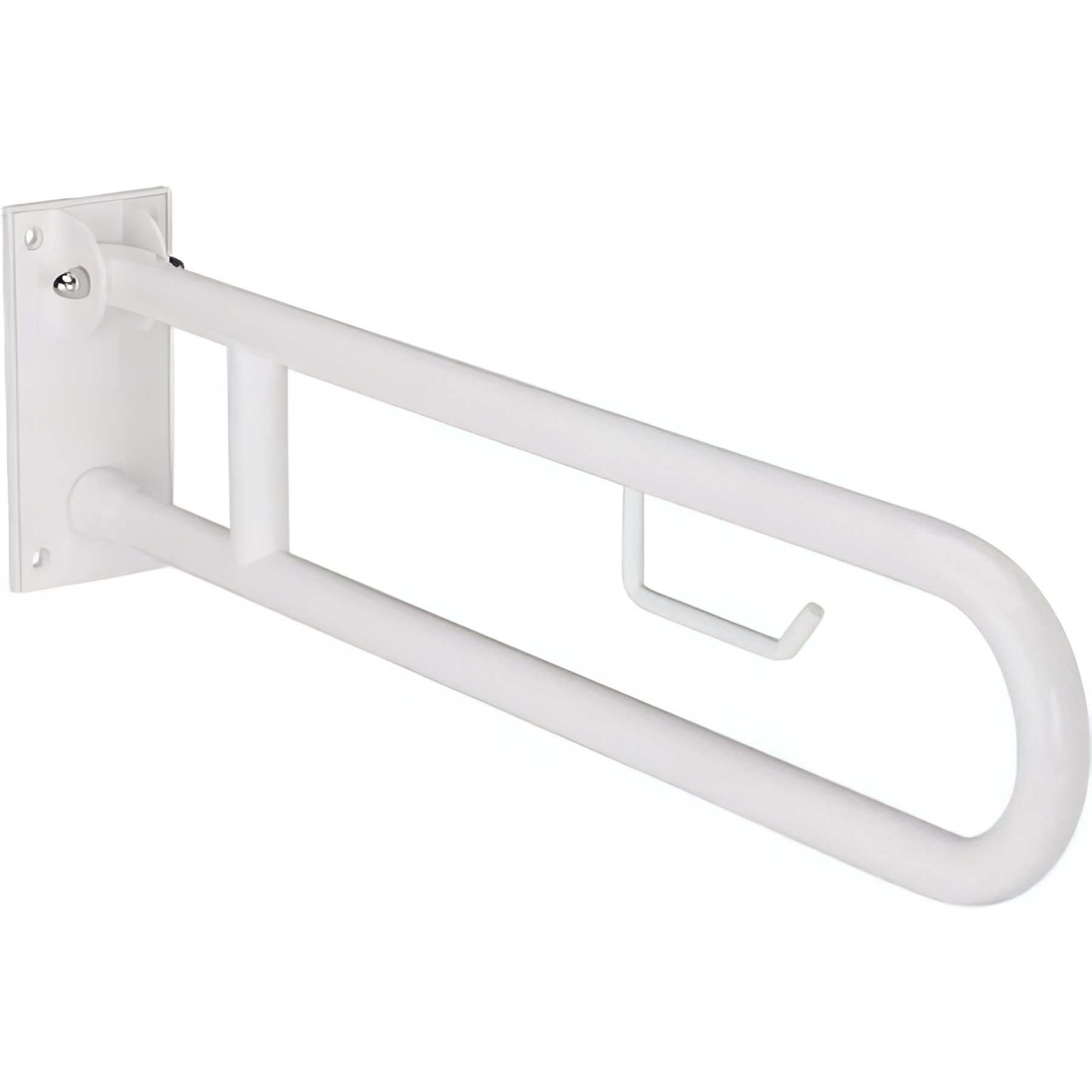 Barre de relèvement 83 avec support papier pour PMR normes handicapé SANINDUSA couleur blanc
