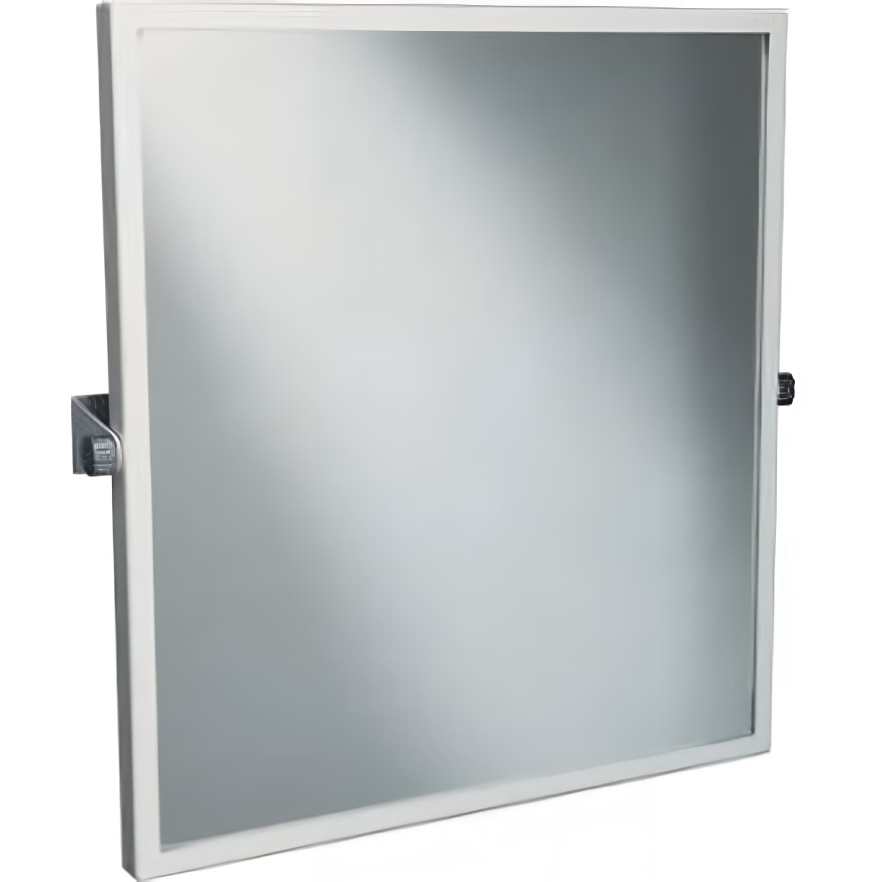Miroir de salle de bain basculant PMR normes handicapé SANINDUSA  60x65 couleur blanc    
