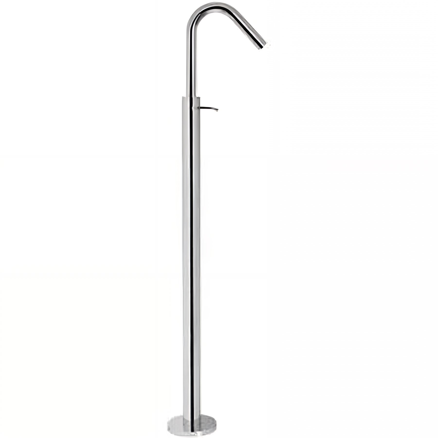 Mitigeur lavabo SANINDUSA WCA fixation au sol avec bec incurve chrome