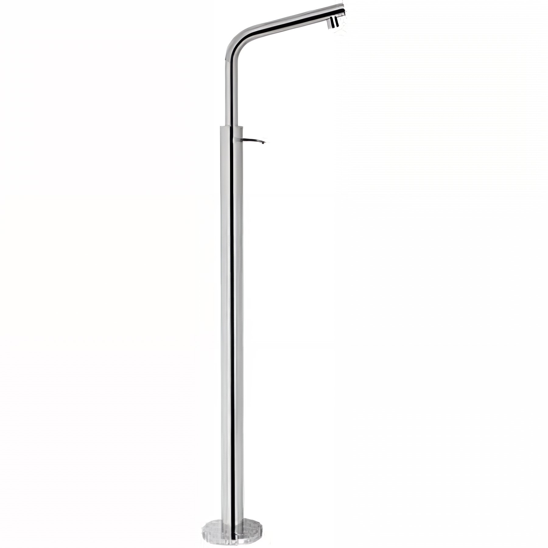 Mitigeur lavabo SANINDUSA WCA fixation au sol avec bec en L chrome