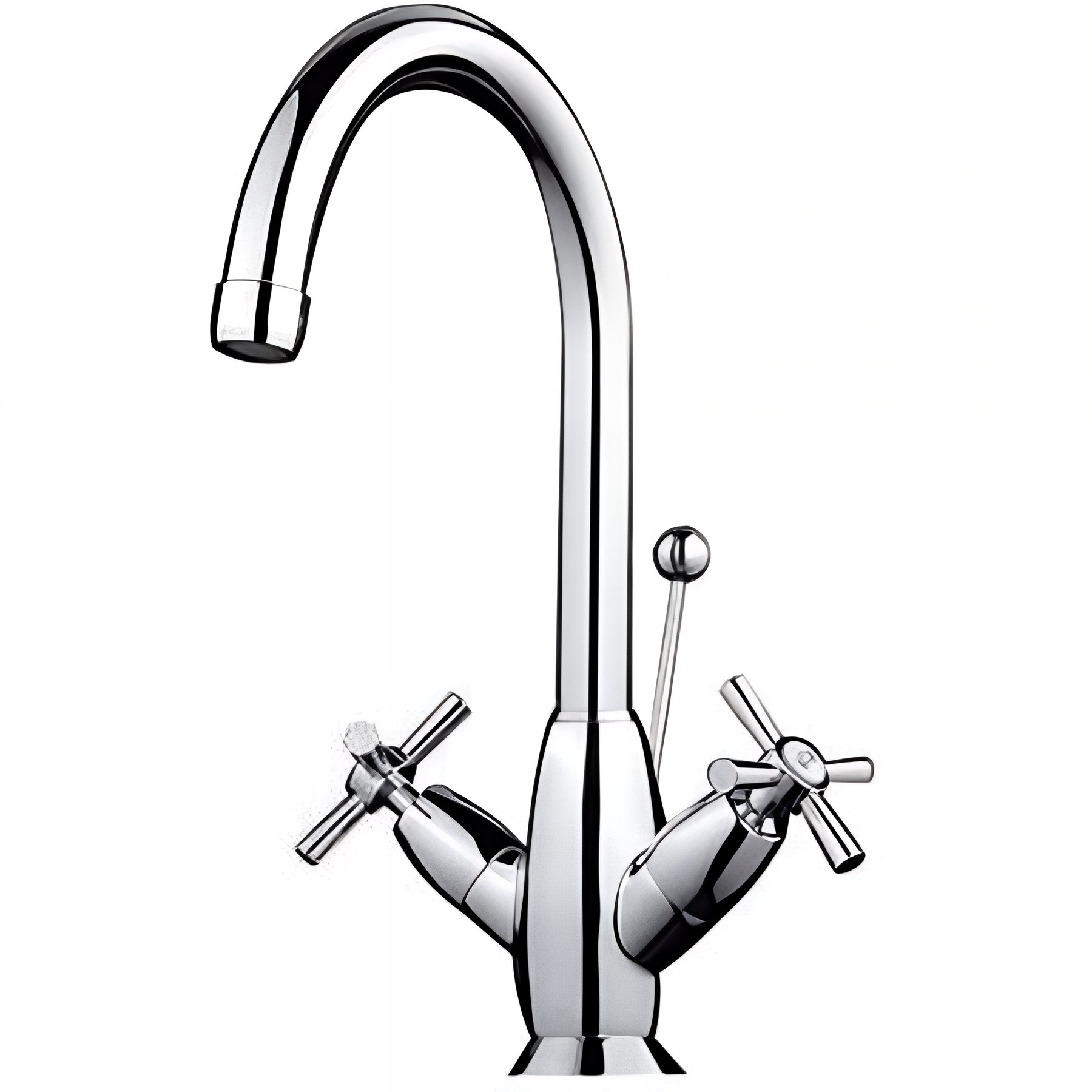 Mélangeur lavabo SANINDUSA a croisillons Rimini chrome