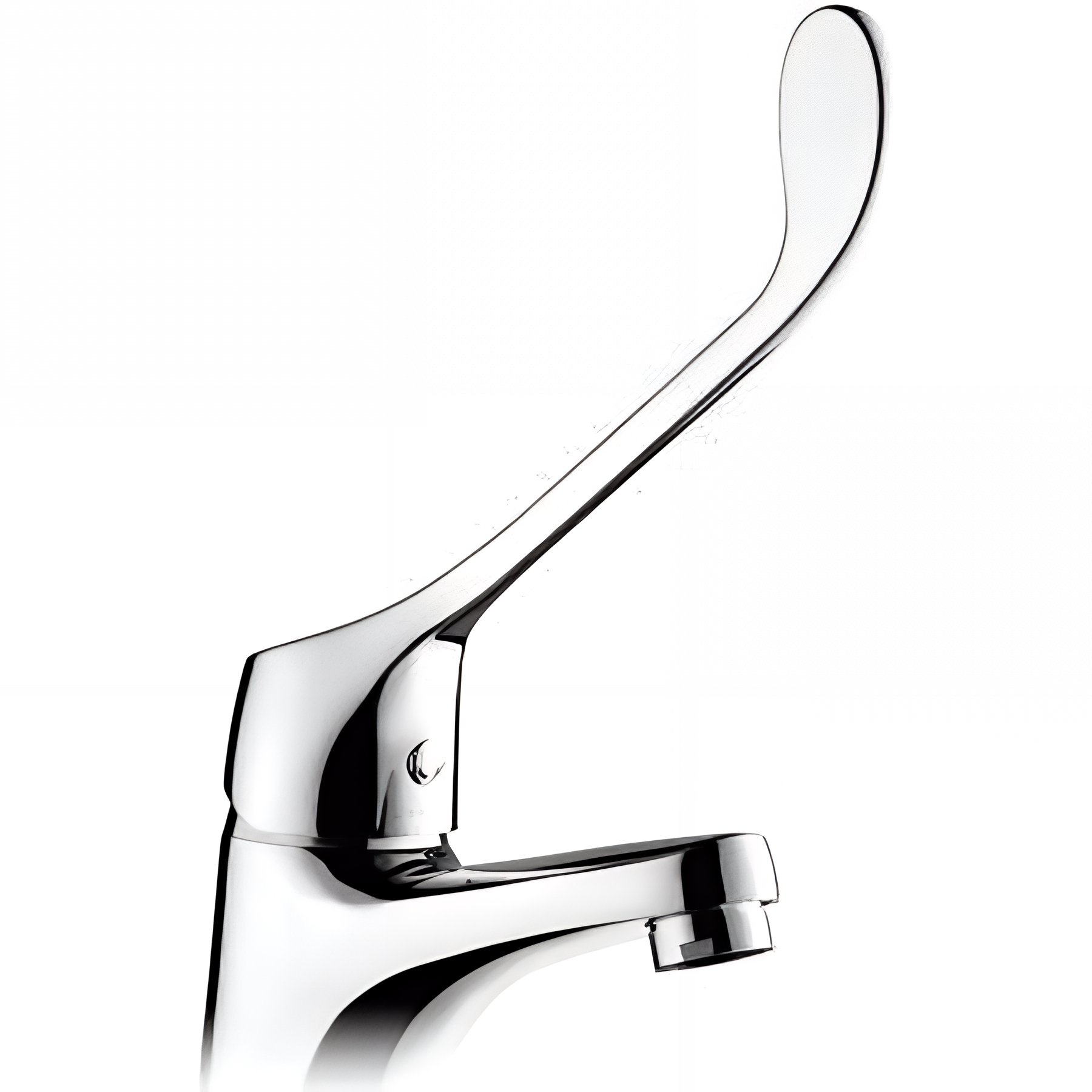 Mitigeur lavabo SANINDUSA commande à levier PMR normes handicapé SANINDUSA Eco chrome