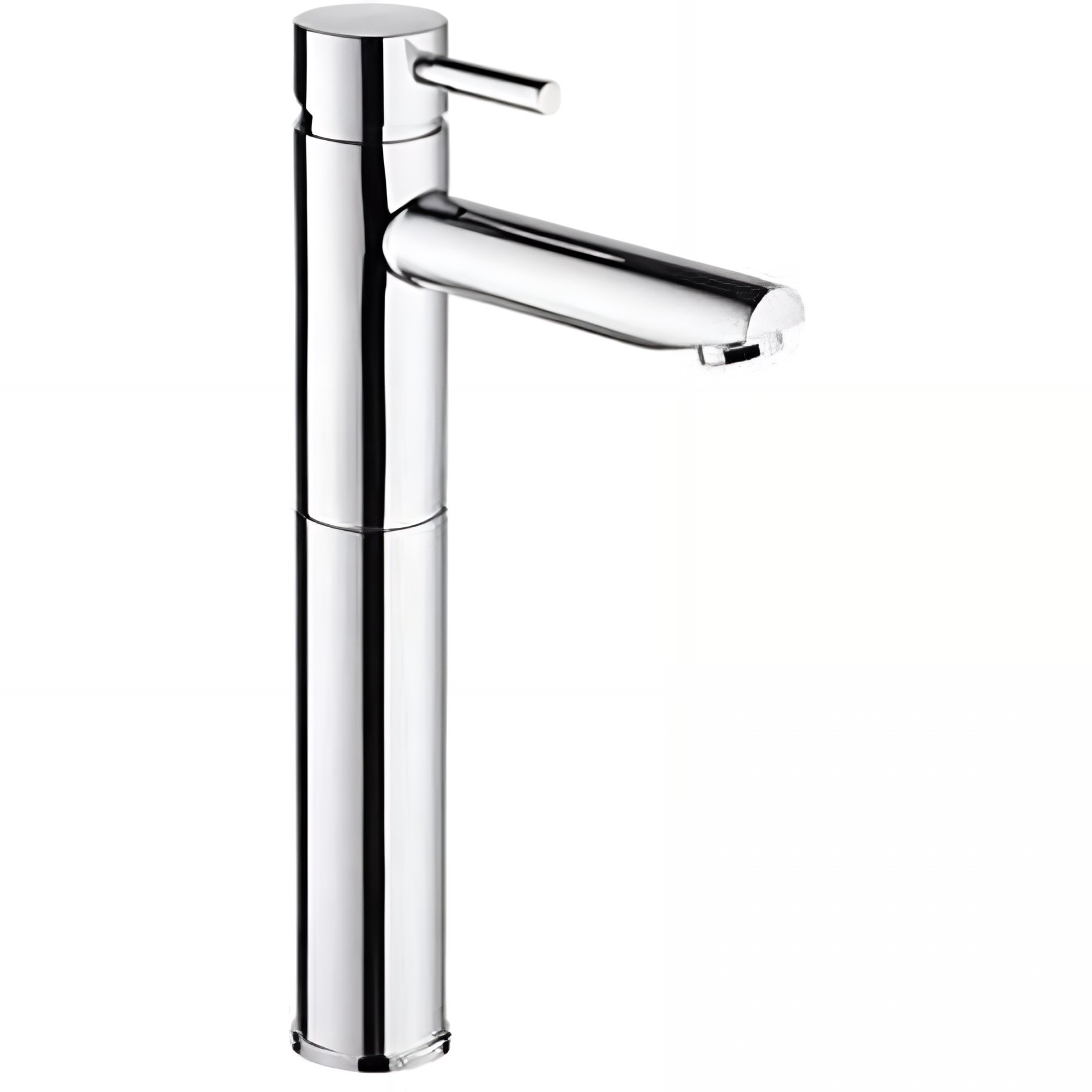 Mitigeur lavabo SANINDUSA corps haut pour pose sur plan New Icone allonge sans vidage couleur noir