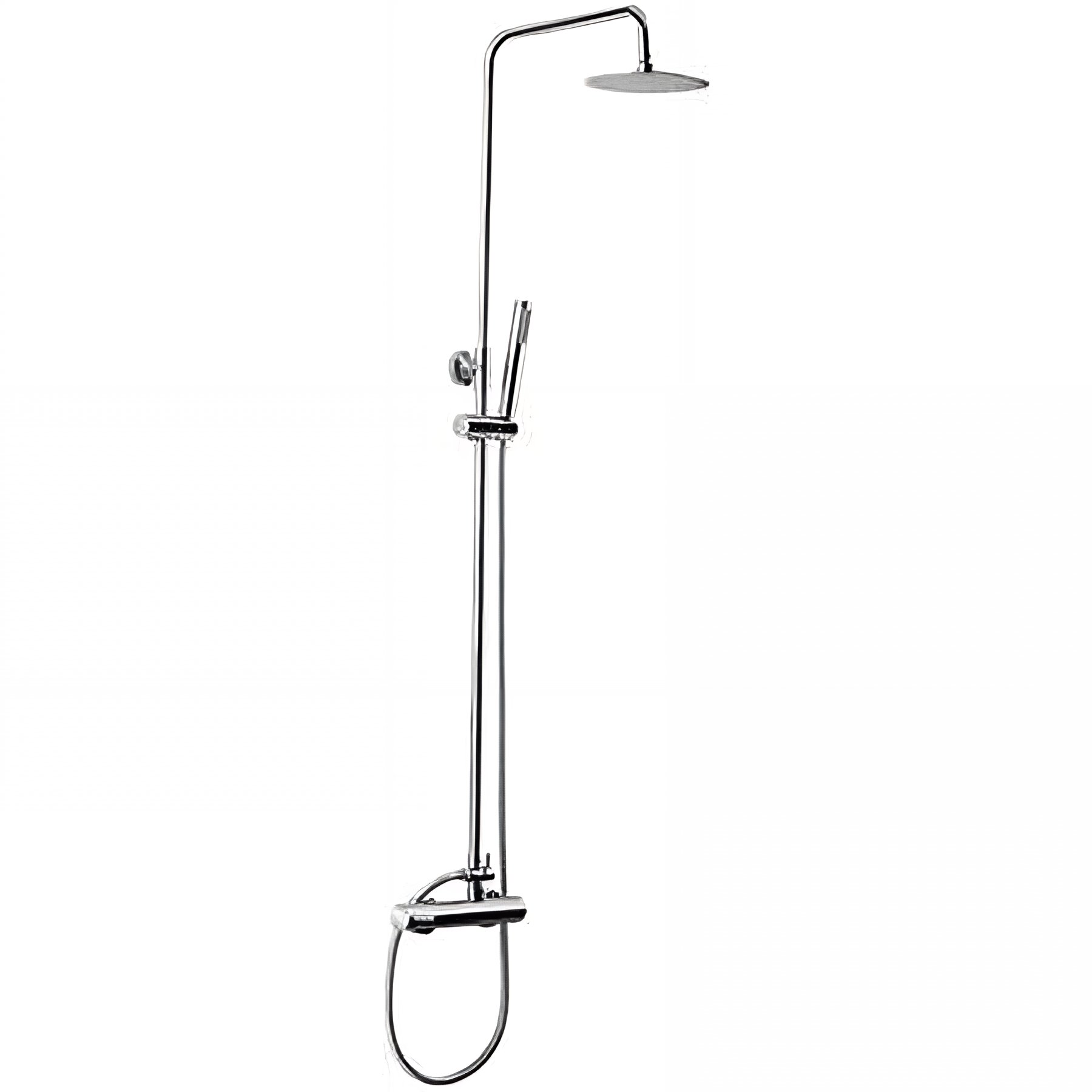 Colonne de douche télescopique SANINDUSA avec Mitigeur monocommande New Icone chrome
