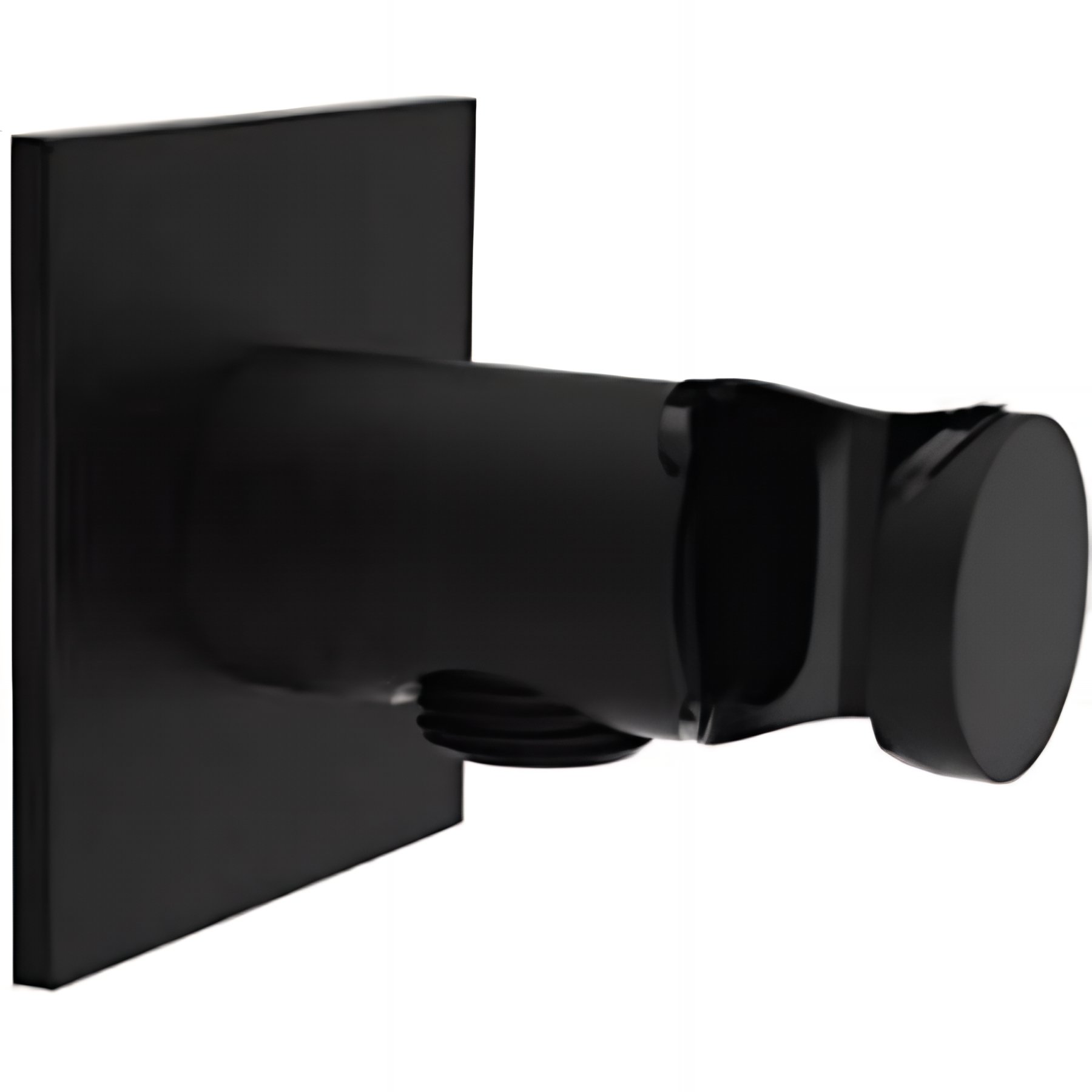 Coude de sortie de douche Essenza couleur noir rosace carrée
