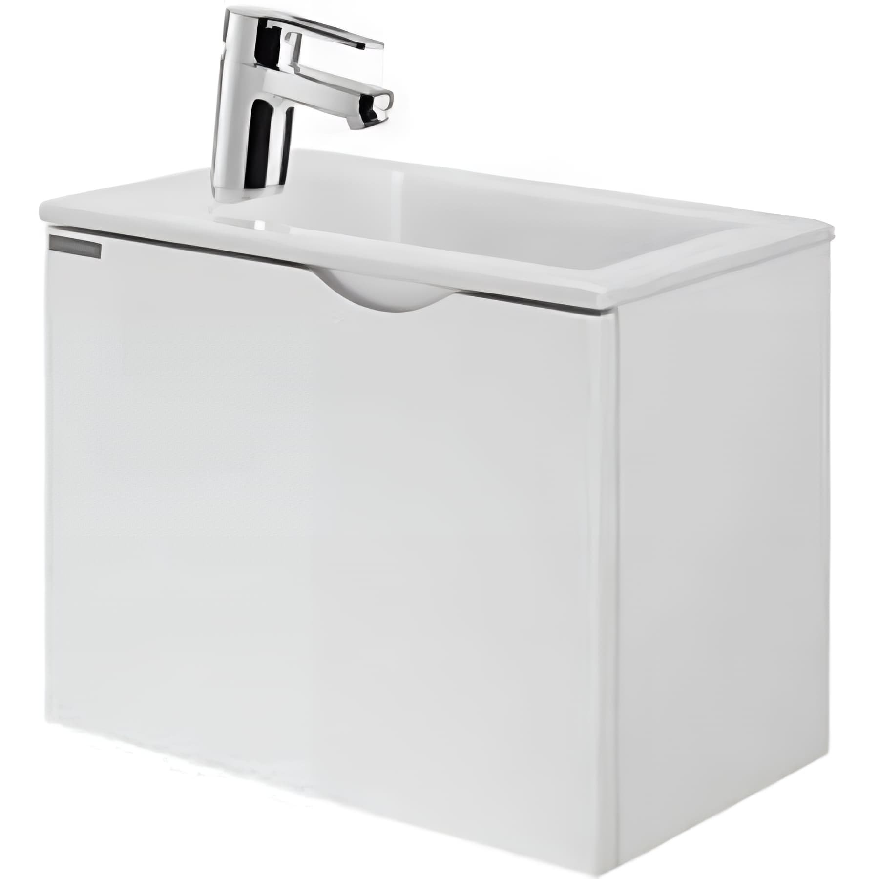 Pack Meuble salle de bains Vasque ceramique+Mitigeur+vidage SANINDUSA Alicante 41 couleur blanc