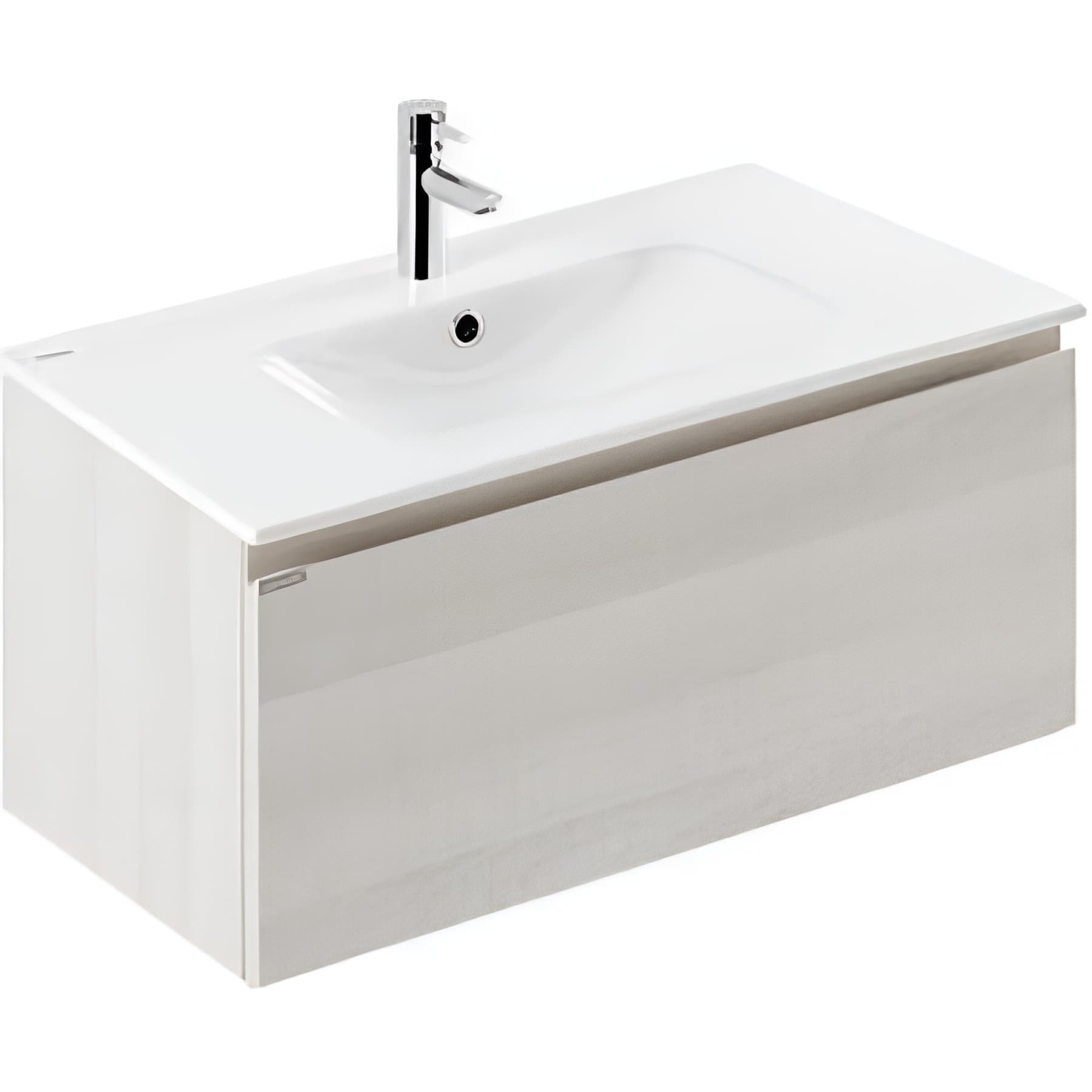 Pack Meuble salle de bains Vasque céramique traditionnelle SANINDUSA Area 60 couleur blanc