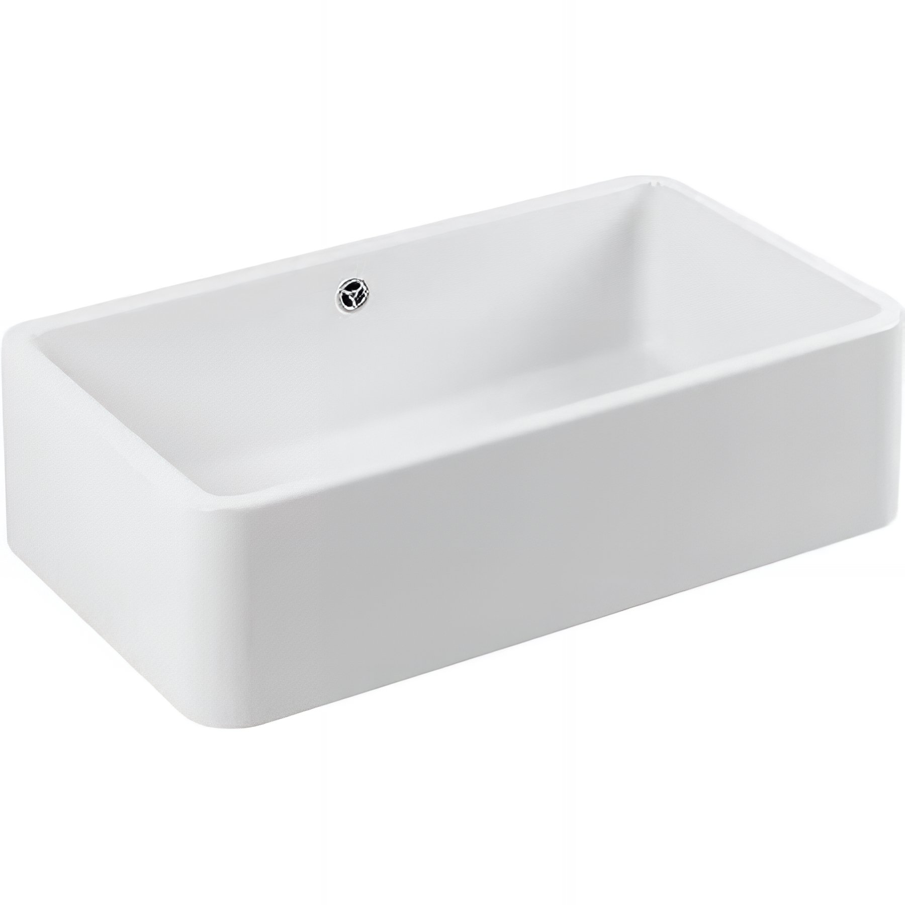 Evier Farmhouse céramique traditionnelle SANINDUSA 1 cuve avec vidage couleur blanc