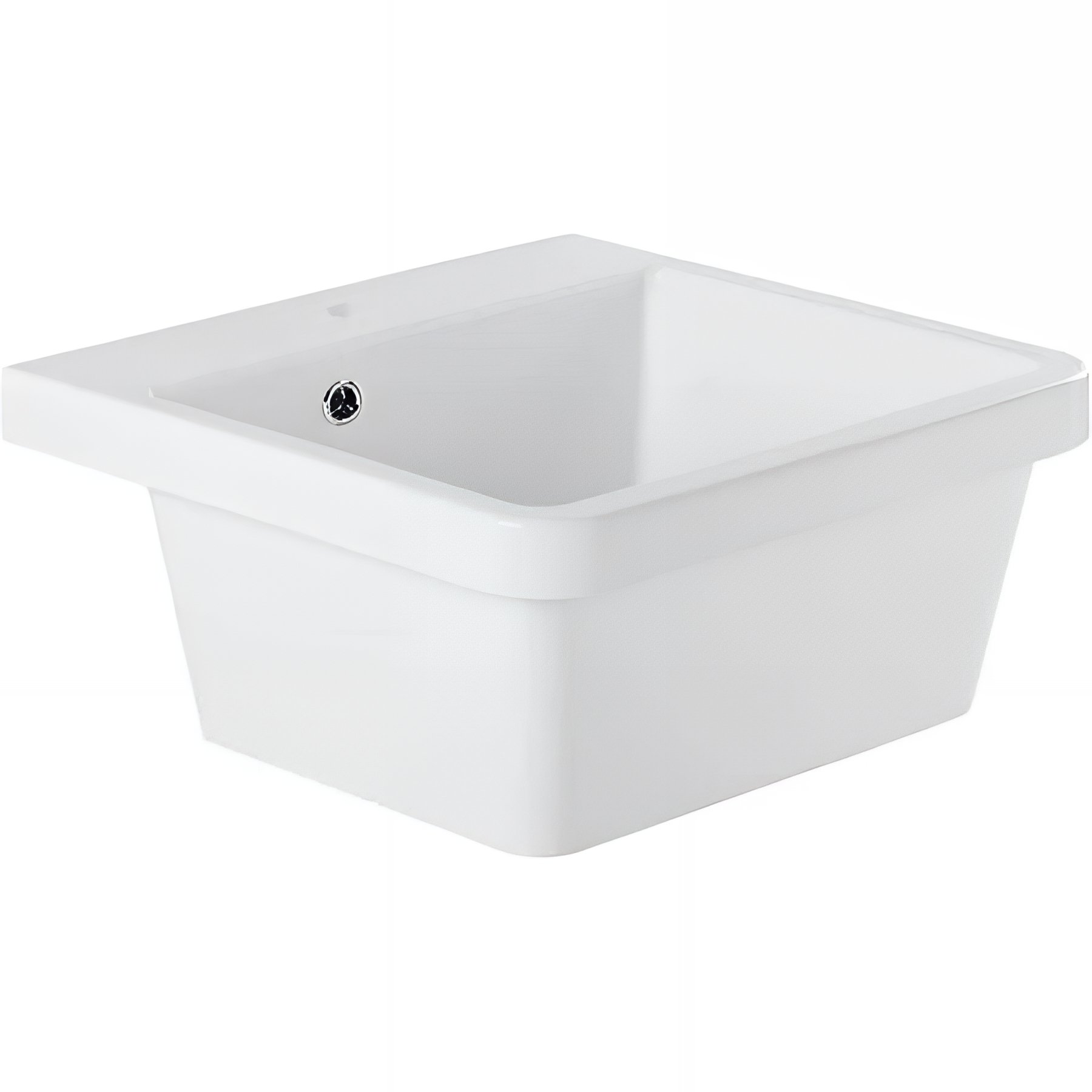 Bac à laver 505 céramique traditionnelle SANINDUSA Utility avec vidage couleur blanc    