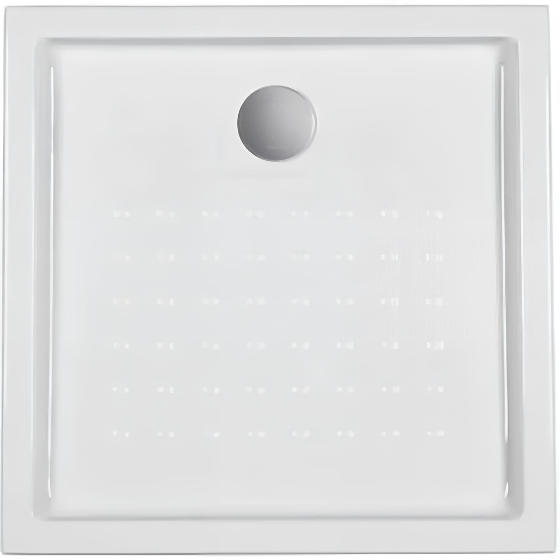 Receveur de douche acrylique Haute Densité SANINDUSA Mosaico 70x70 profondeur 4cm épaisseur 8cm couleur blanc