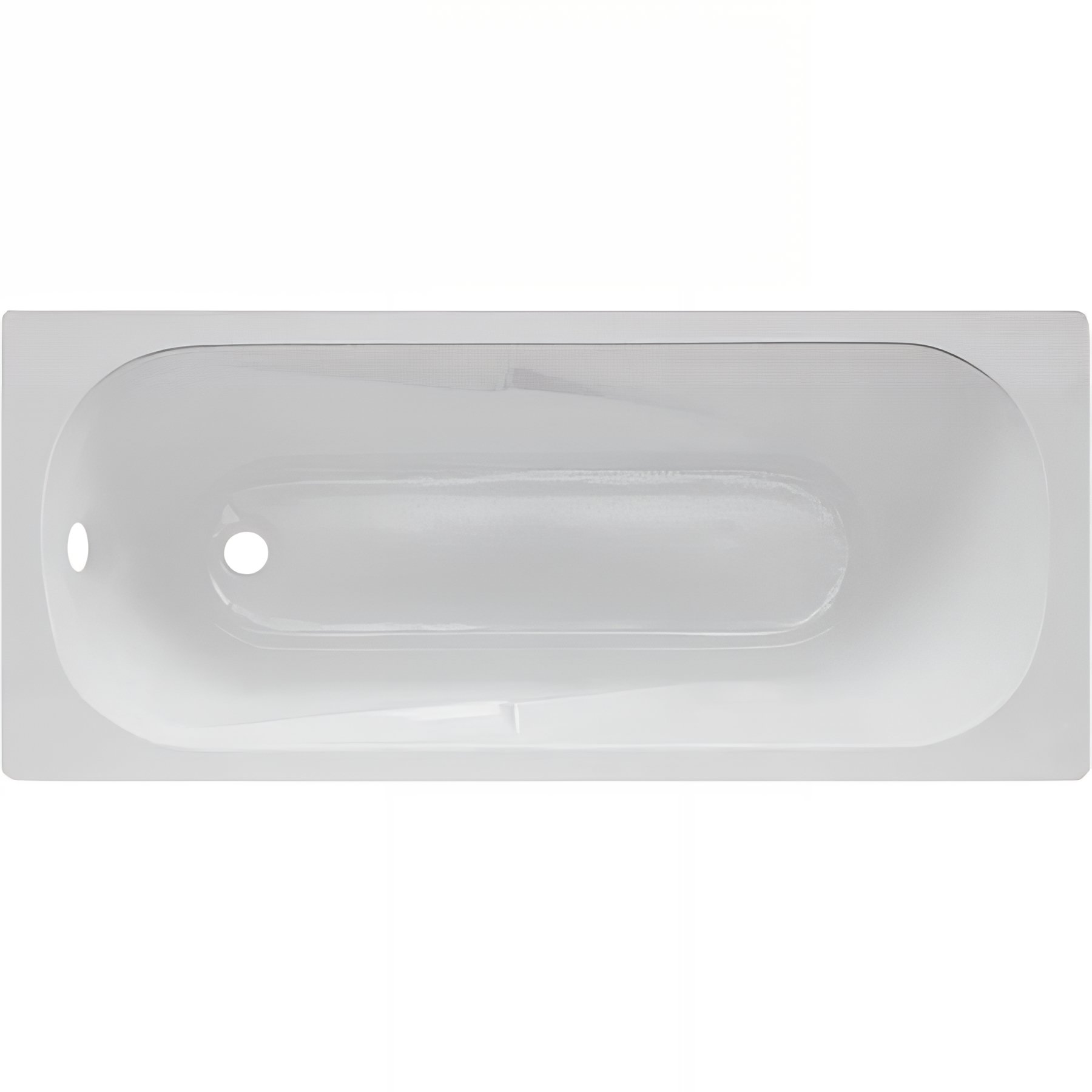 Baignoire acrylique Haute Densité SANINDUSA Eva 160x75 couleur blanc avec réducteur de glisse vidage non inclus