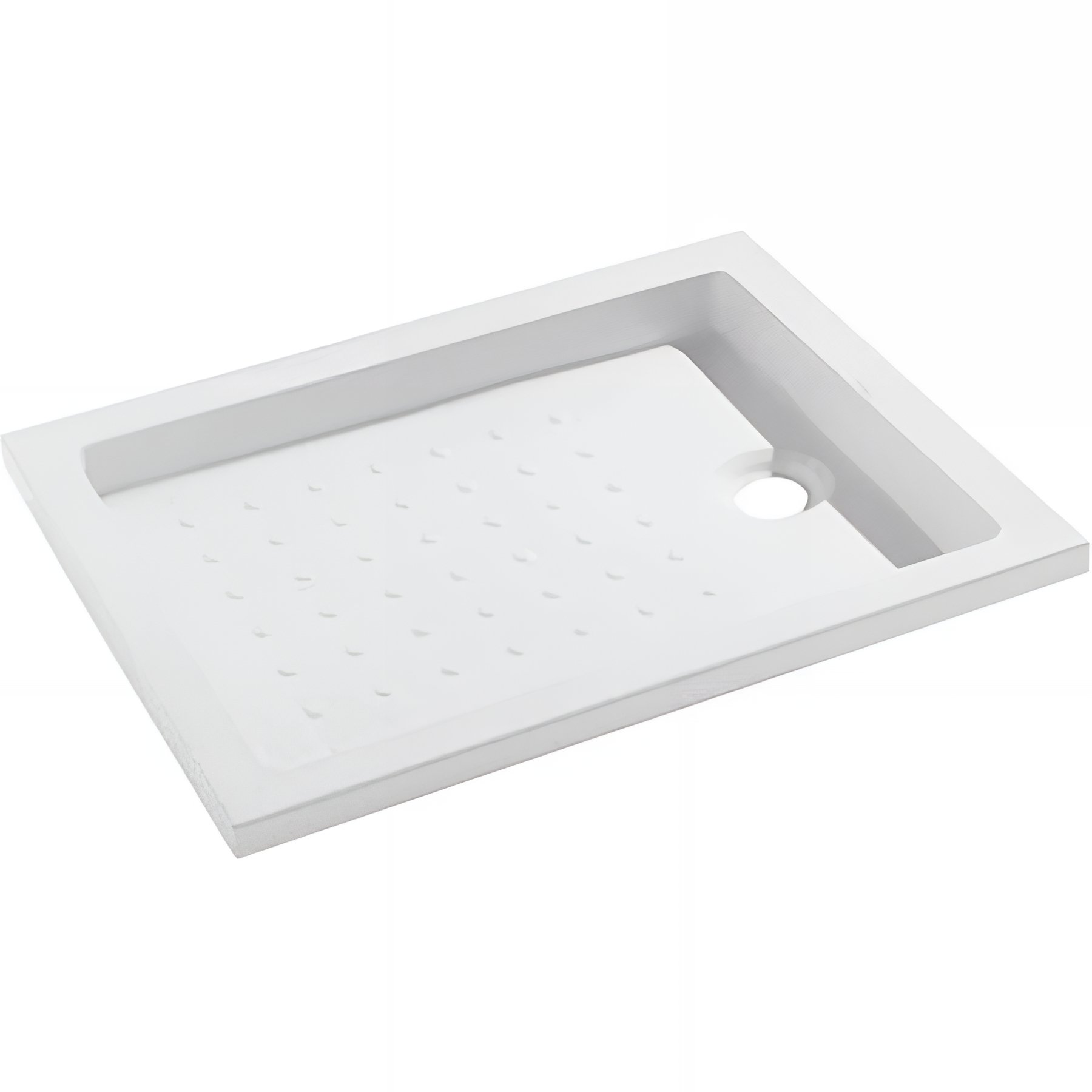 Receveur de douche acrylique Haute Densité SANINDUSA Strado 100x90 épaisseur 4cm couleur blanc