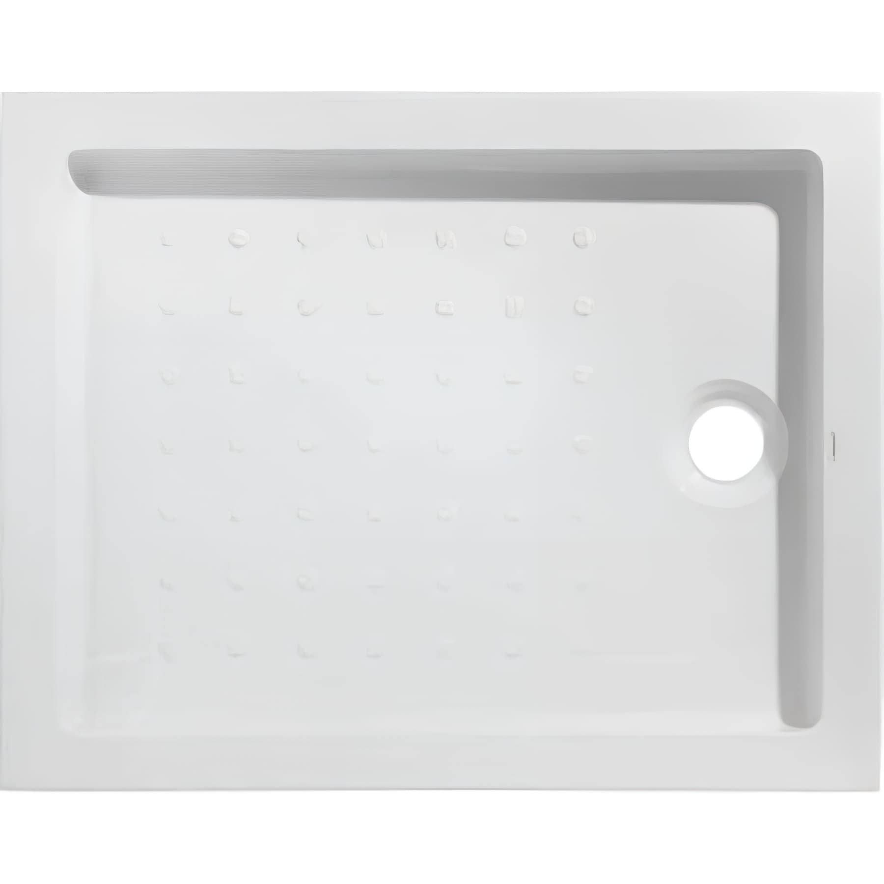 Receveur de douche acrylique Haute Densité SANINDUSA Strado 100x90 épaisseur 12cm couleur blanc
