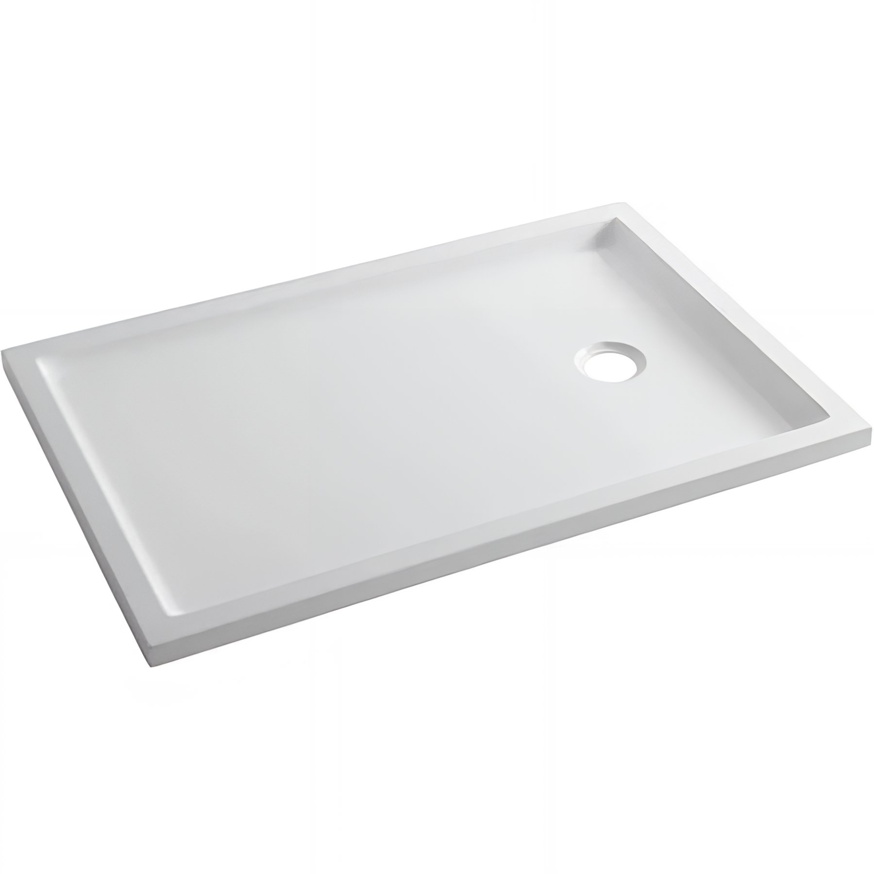 Receveur de douche acrylique Haute Densité SANINDUSA Piano fond lisse 100x70 épaisseur 3.5cm couleur blanc