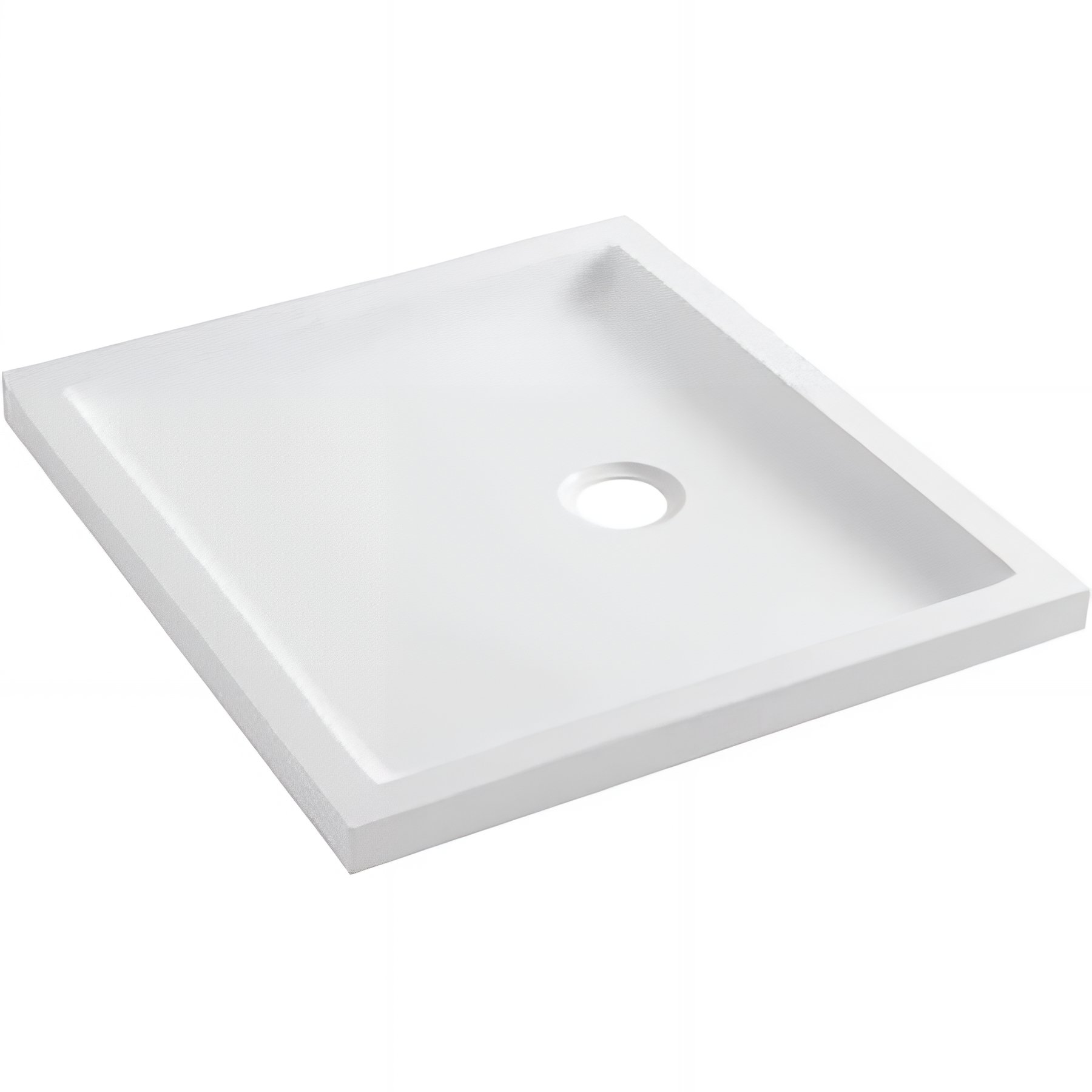 Receveur de douche acrylique Haute Densité SANINDUSA Piano fond lisse 80x80 épaisseur 7.5cm couleur blanc