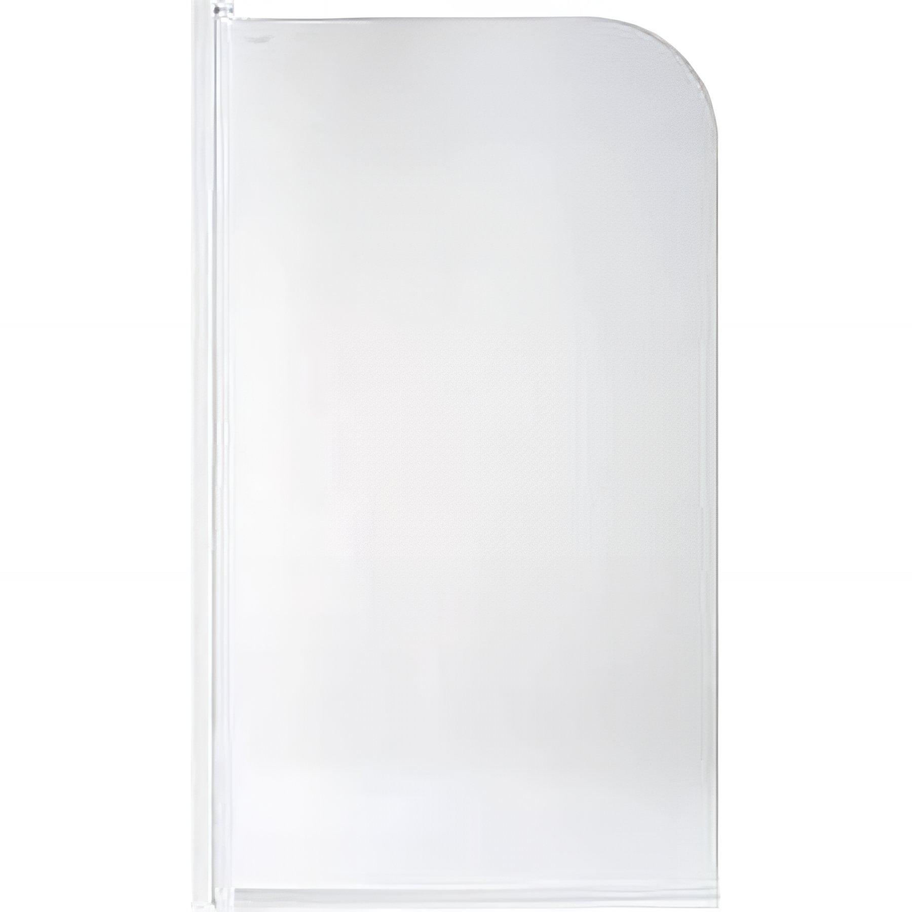 Pare-Baignoire en verre trempé 6mm profilé alu SANINDUSA Aquarela verre cristal profilé couleur blanc    