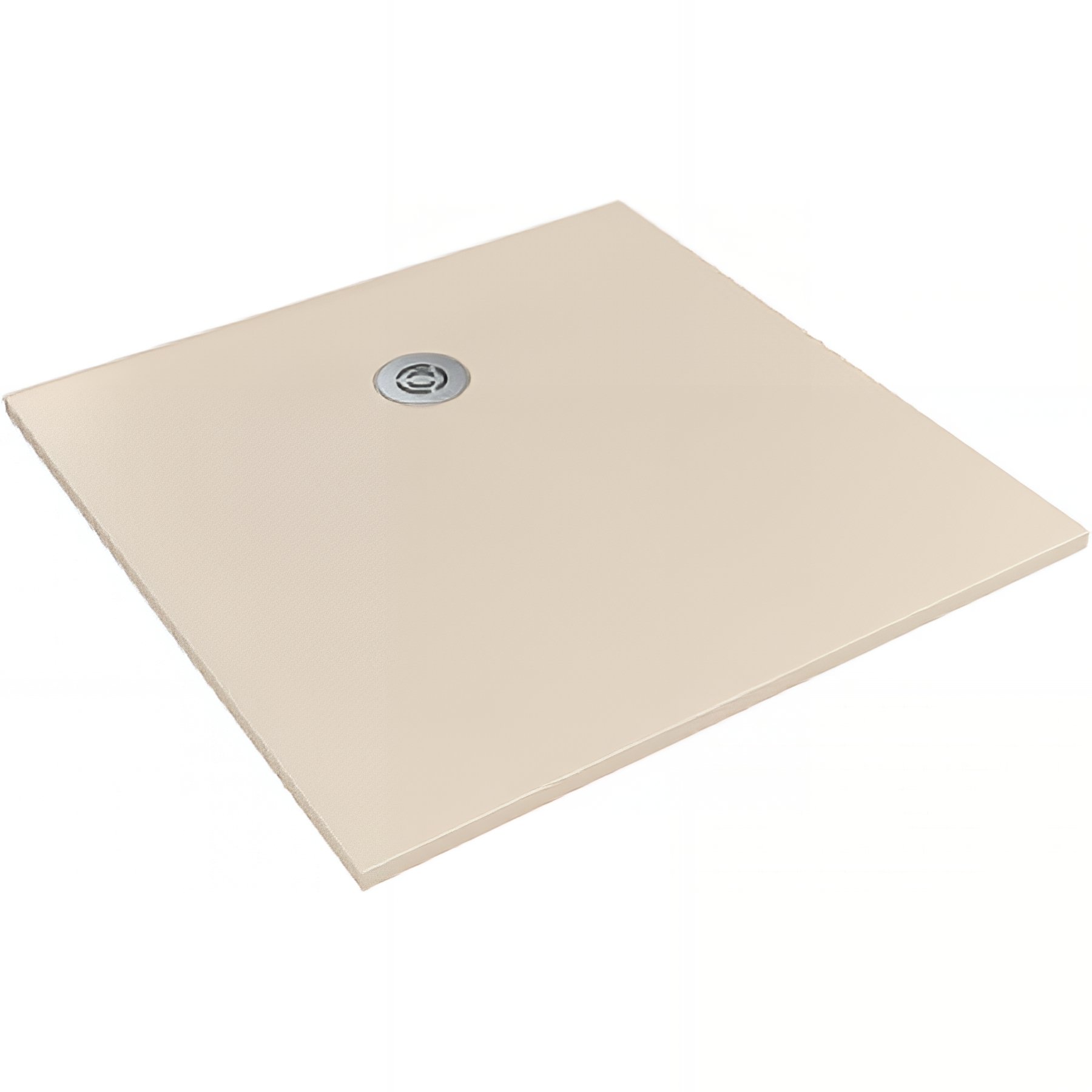Receveur de douche en pierre naturelle découplable SANINDUSA STONIT Marina Plus 80x80 surface lisse anti dérapant C3 bonde offerte couleur beige