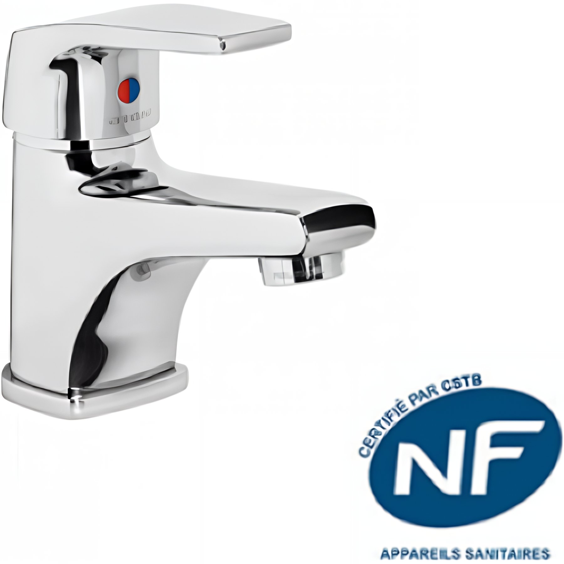 Mitigeur lavabo SANINDUSA NF a tirette latérale vidage automatique Easychrome