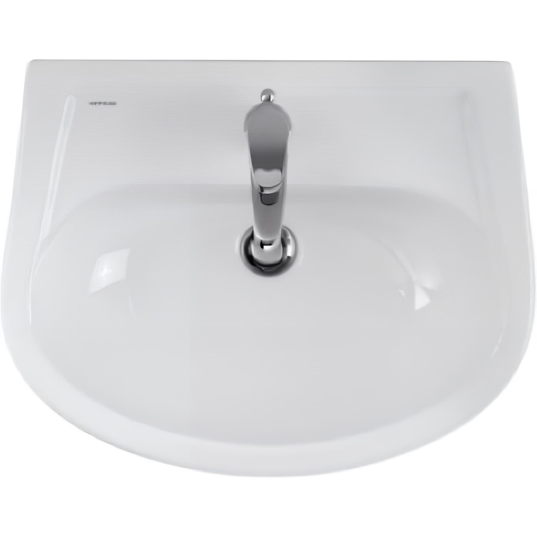 Lavabo 55cm Aveiro céramique traditionnelle SANINDUSA Cetus couleur blanc
