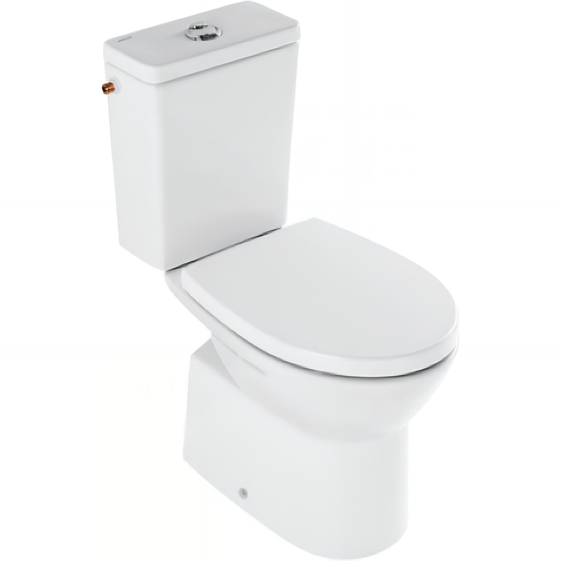 Pack WC au sol Easy céramique traditionnelle SANINDUSA évacuation par dessous alim. chasse d'eau par le côté couleur blanc