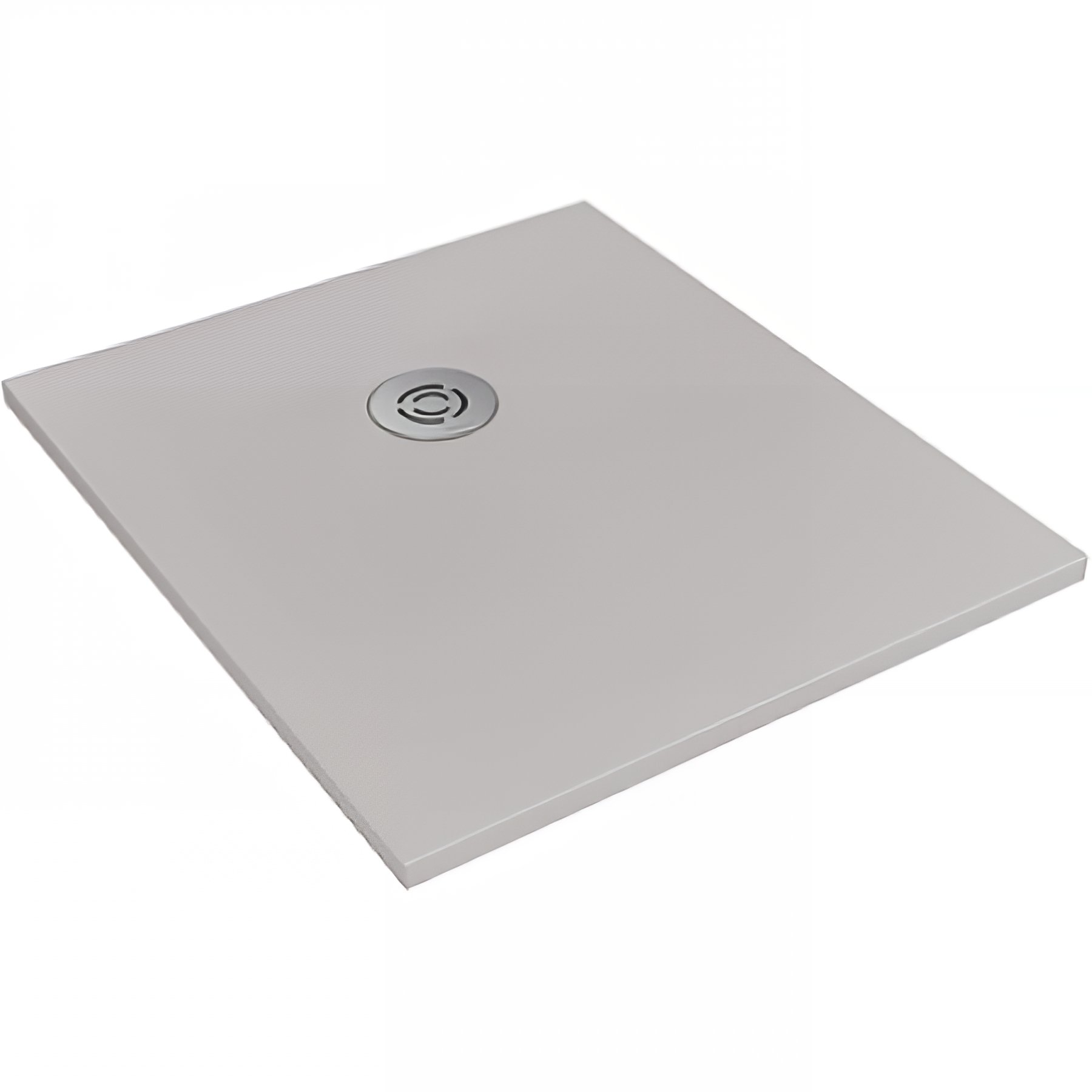 Receveur de douche en pierre naturelle découplable SANINDUSA STONIT Marina Plus 90x80 surface lisse anti dérapant C3 bonde offerte couleur gris